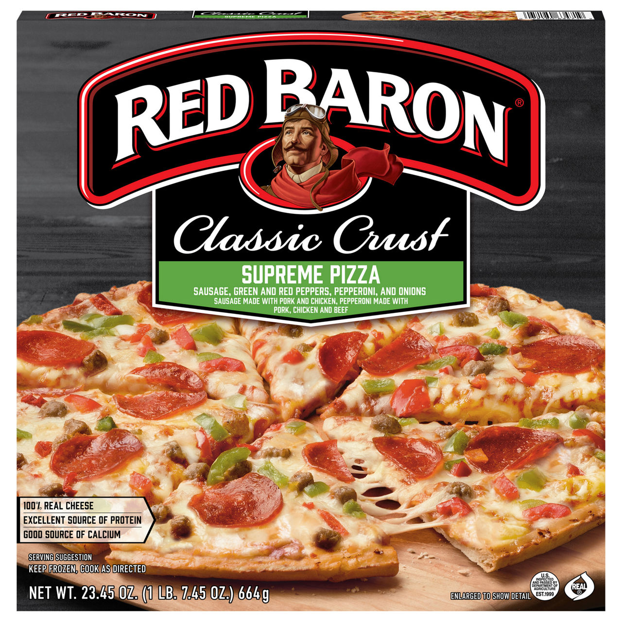 Red Baron Classic Crust Supreme Frozen Pizza 23.45 oz
