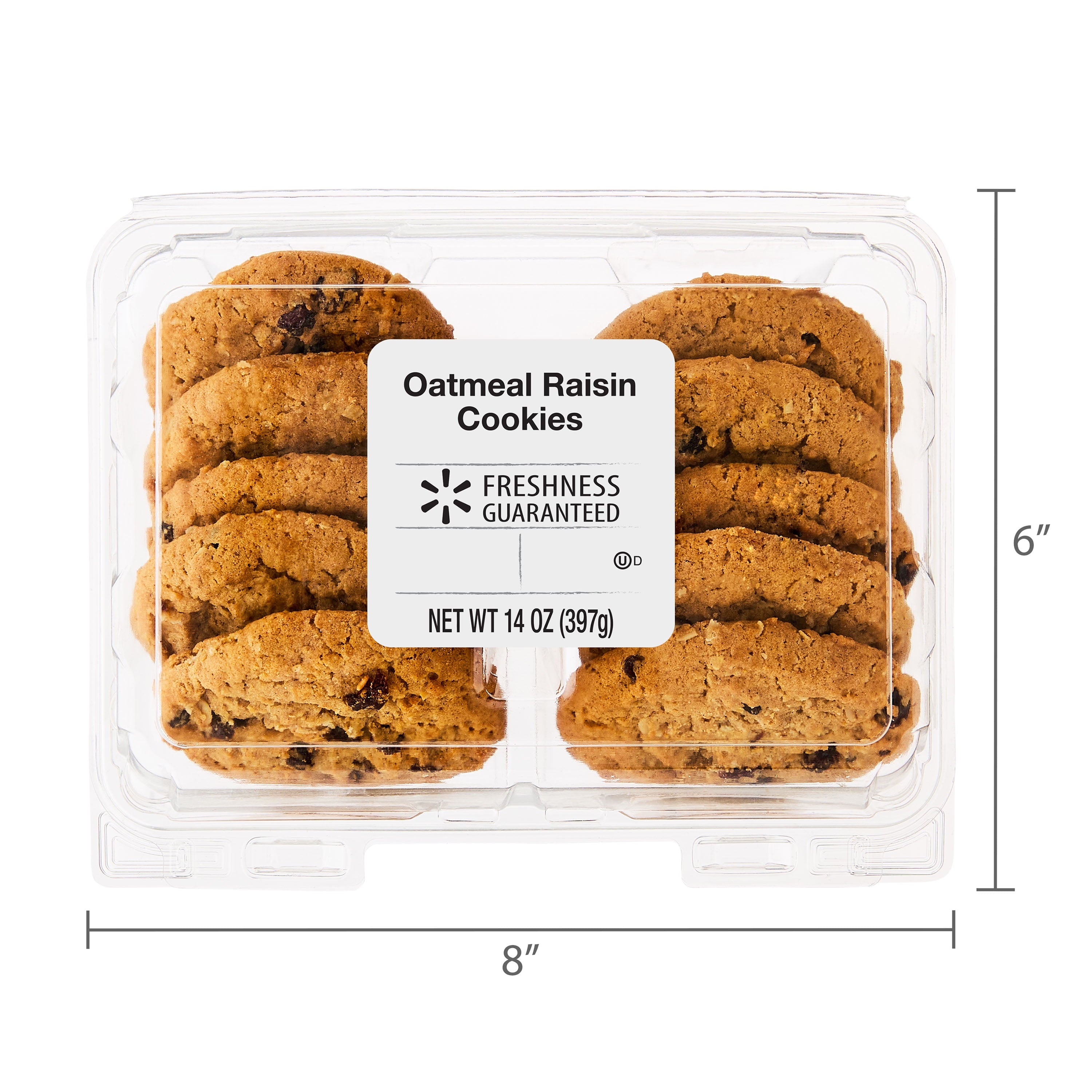 Oatmeal Raisin Cookies 14 Oz 10 Count Freshness Guaranteed