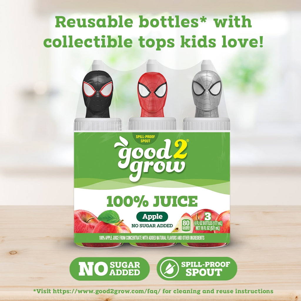 Good2Grow 100% Apple Juice 6 fl oz 3 Pack Character Tops Vary