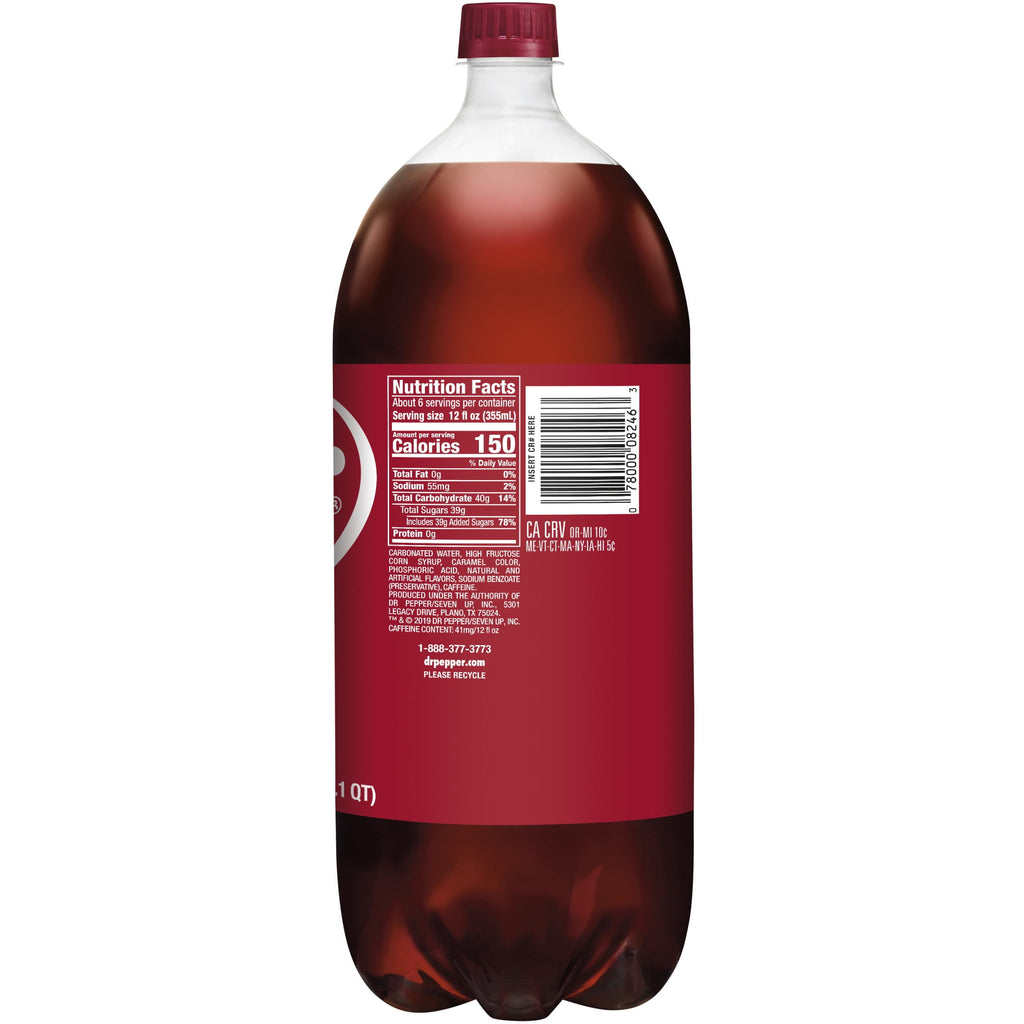 Dr Pepper Soda Pop Bottle 2 Liters