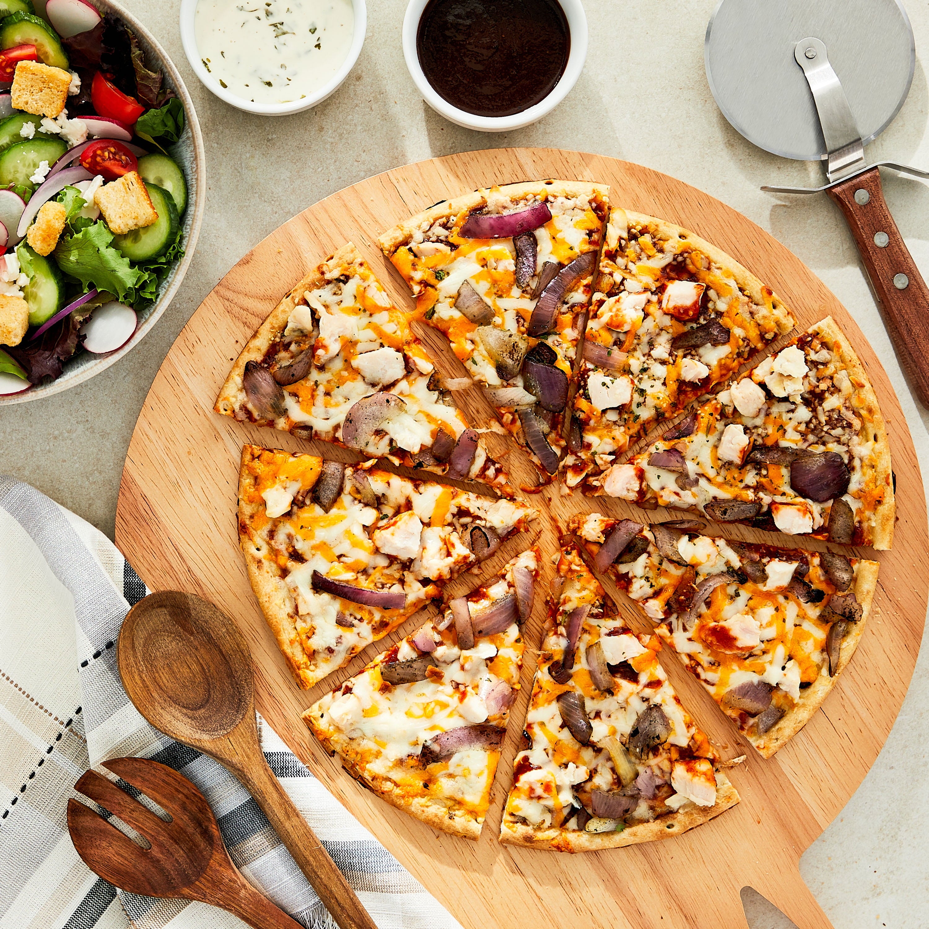 Great Value Thin Crust BBQ Chicken Frozen Pizza 18.1 Oz