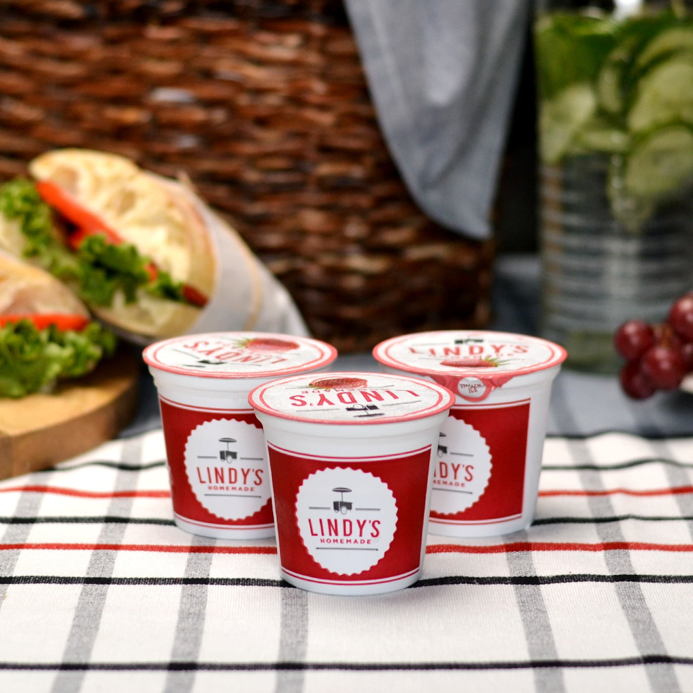 Lindy's Homemade Italian Ice Cups Watermelon Strawberry 6 Count 36 Fl Oz