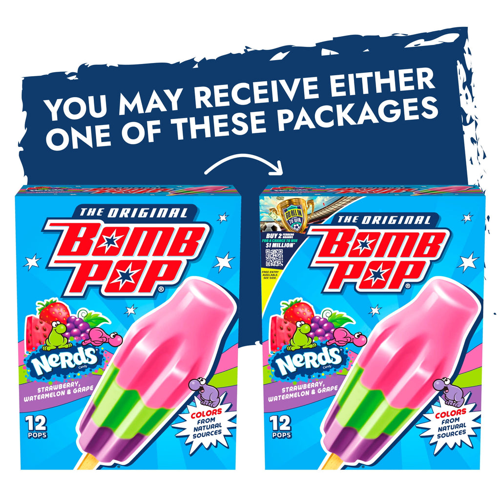 Bomb Pop Nerds Freeze Ice Pops 12 Count 21 Fl Oz