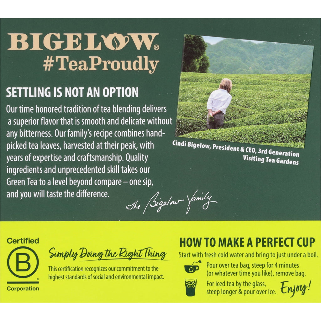Bigelow Tea Decaffeinated Green Tea Classic Tea Bags 40 Count