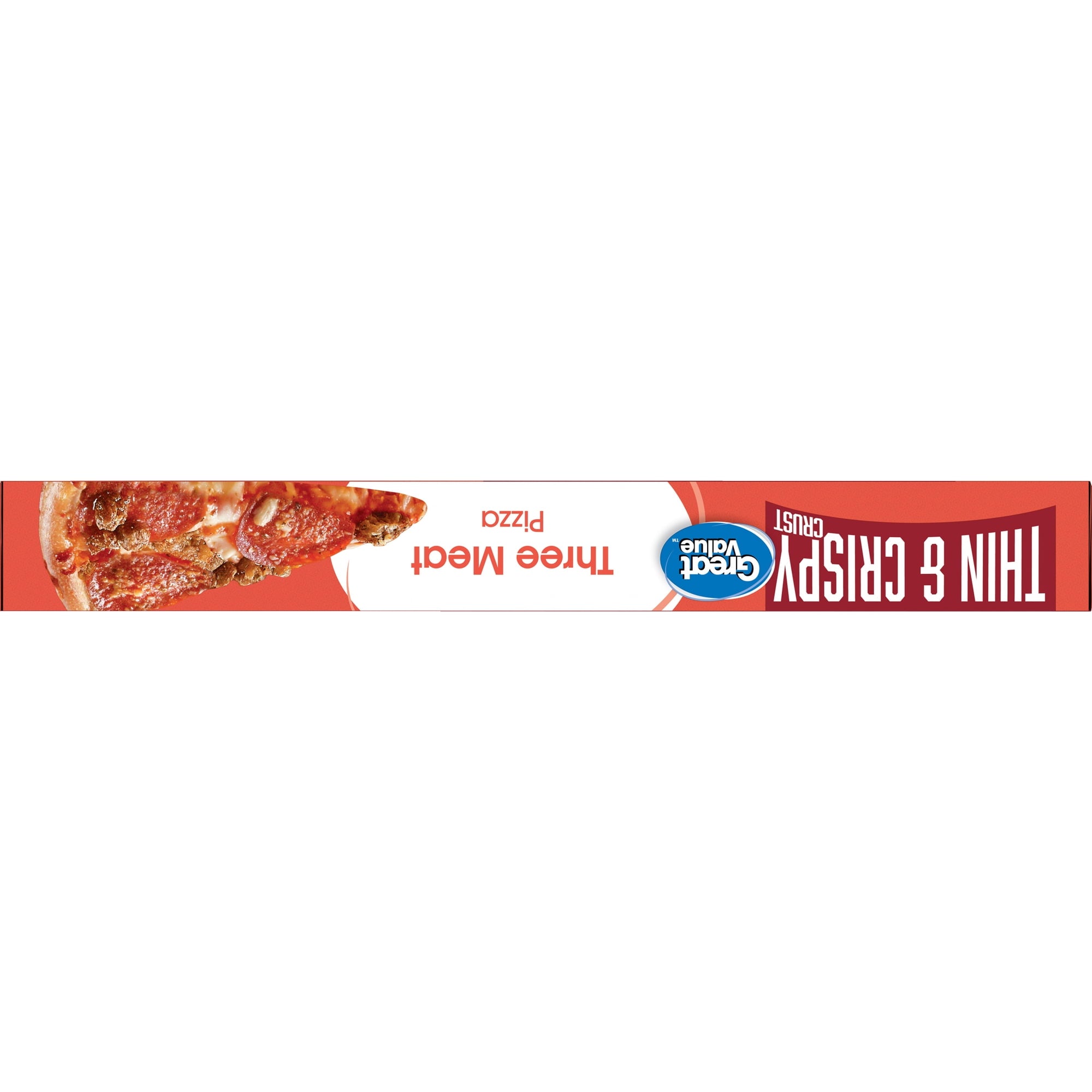Great Value Thin Crust Three Meat Pizza 17.8 Oz Frozen