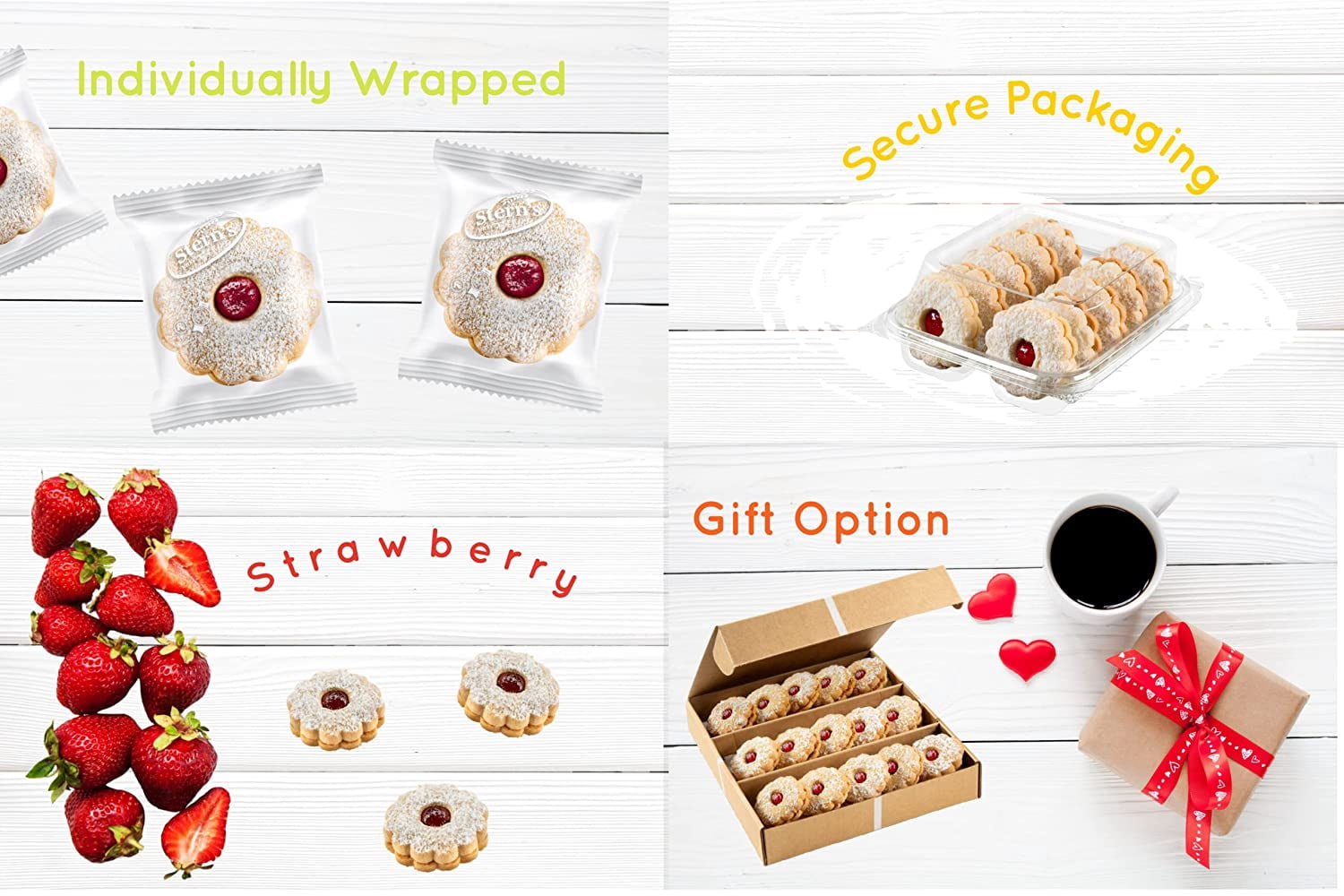 Linzer Tart Cookies Raspberry Jam 9 Oz 10 Count Stern's Bakery