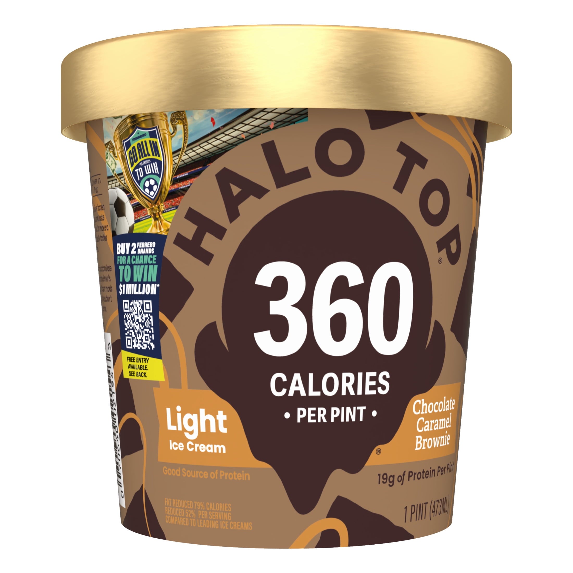 Halo Top Chocolate Caramel Brownie Light Ice Cream 16 Fl Oz