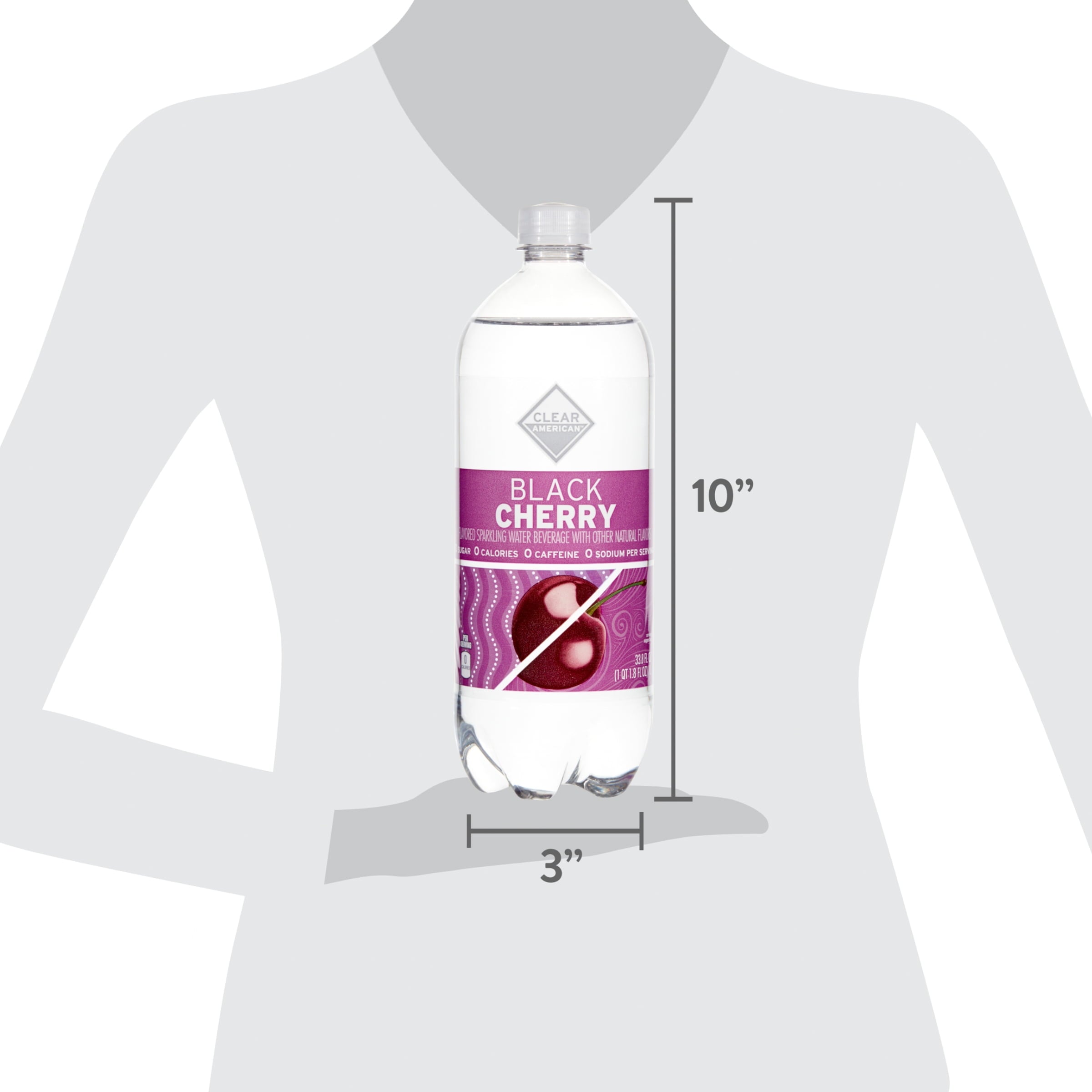 Clear American Black Cherry Sparkling Water 33.8 fl oz