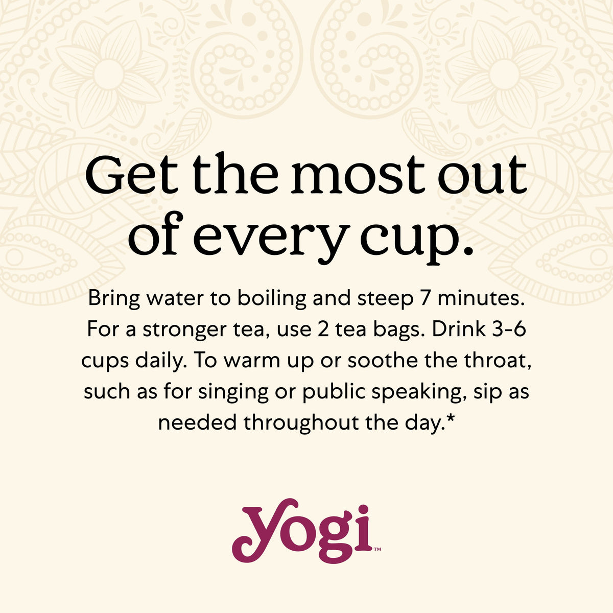 Yogi Throat Comfort Organic Herbal Wellness Tea Bags Caffeine-Free 16 Count