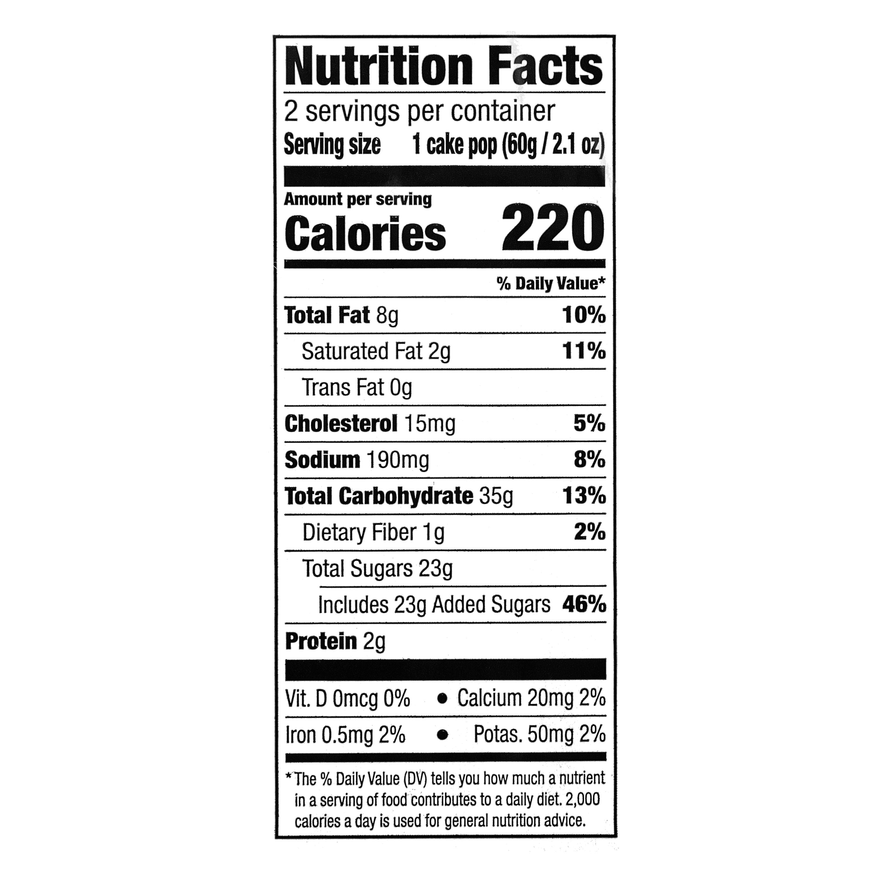 Cookies & Cream Cake Pops 4.2 Oz 2 Count Freshness Guaranteed