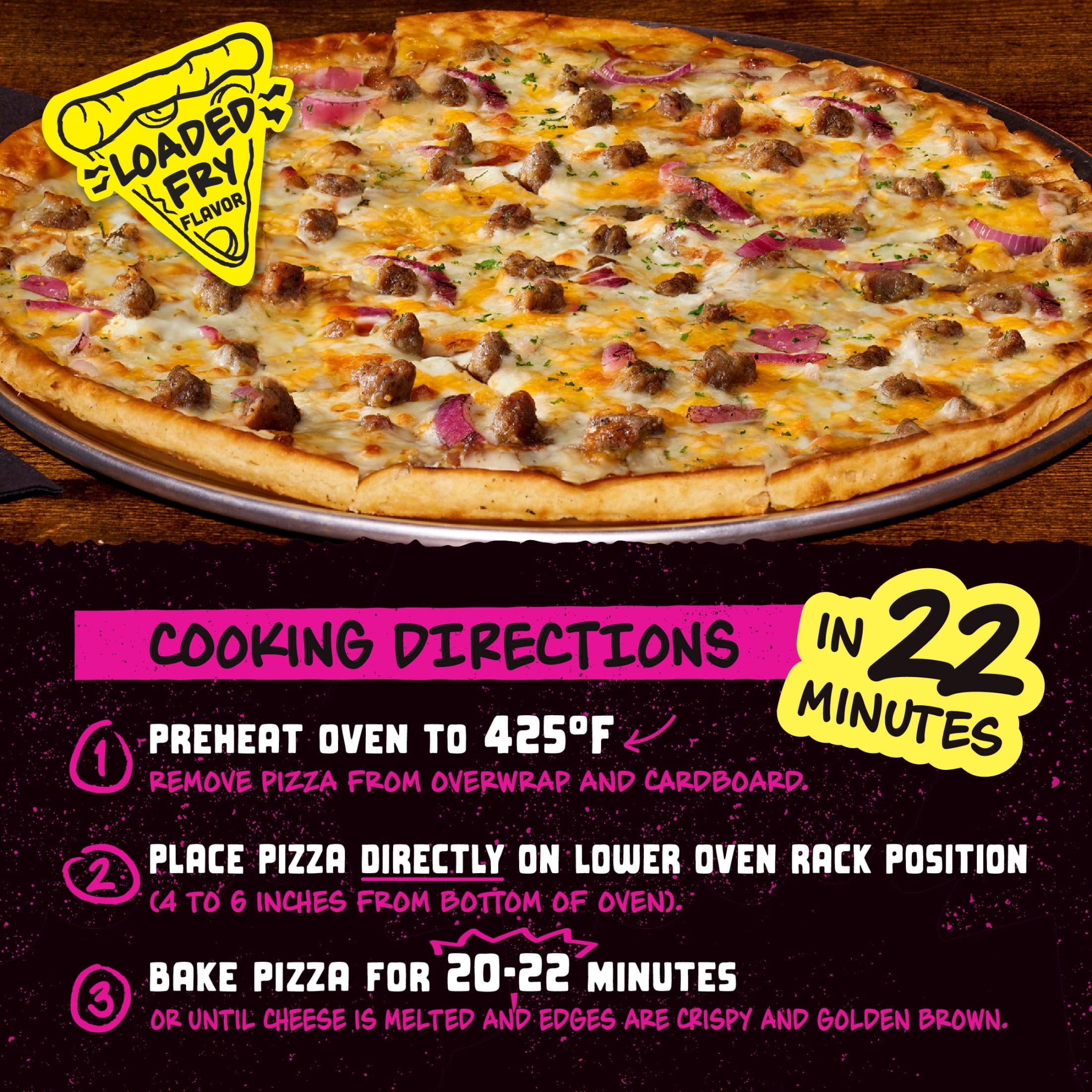 Tombstone Chili Cheese French Fry Style Crust Frozen Pizza 18.8 Oz
