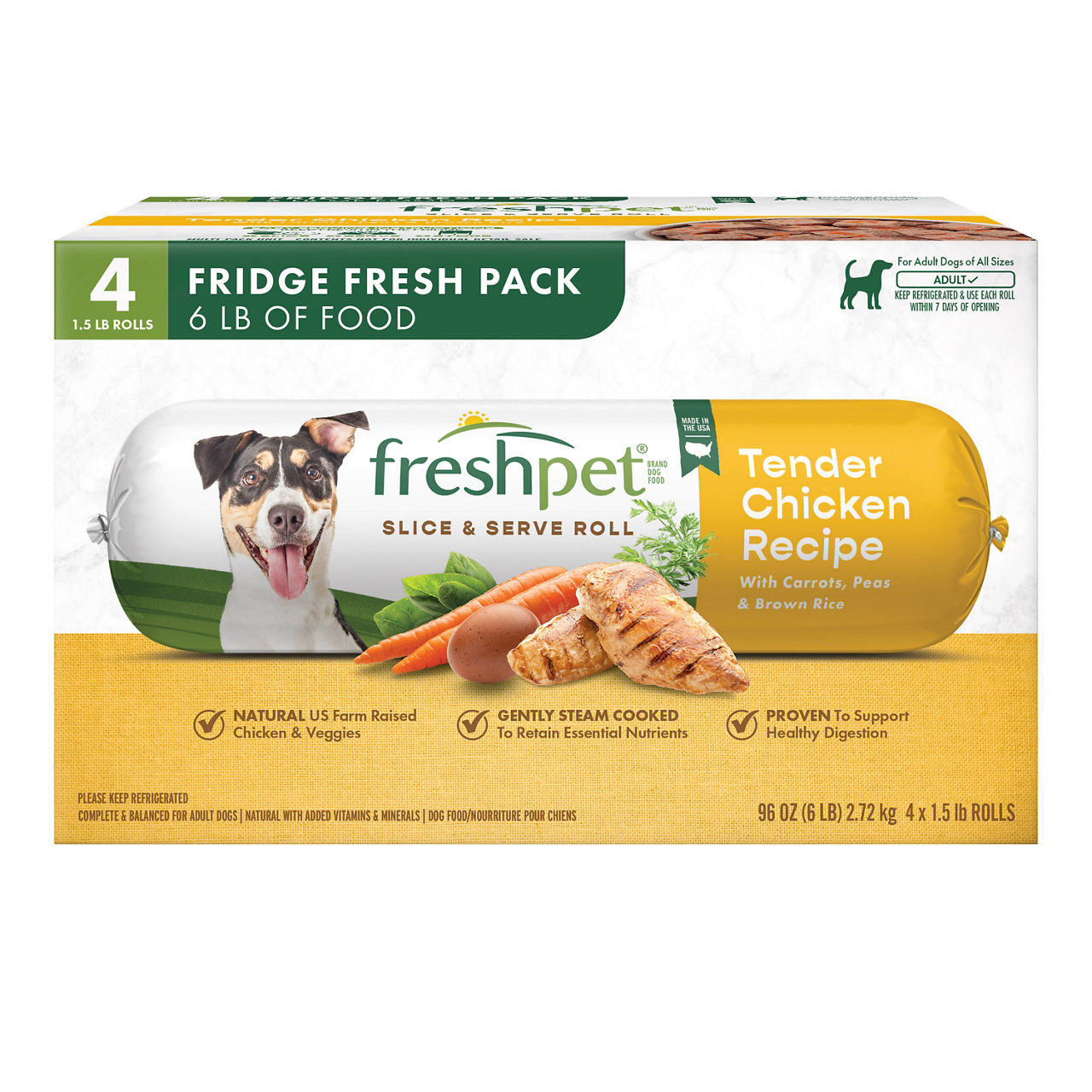 Freshpet Healthy & Natural Tender Chicken Roll Multipack 4 x 24 oz