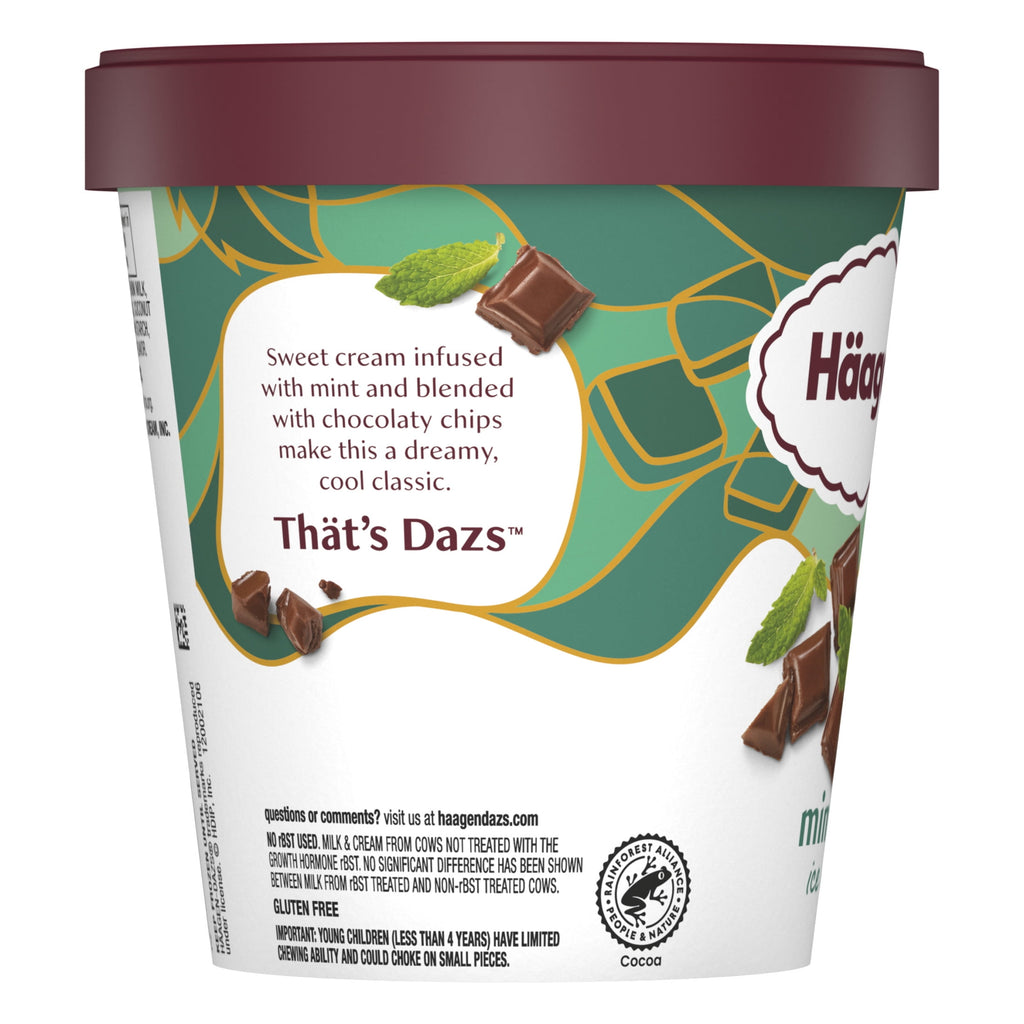 Haagen Dazs Mint Chip Ice Cream 14 Fl Oz Tub
