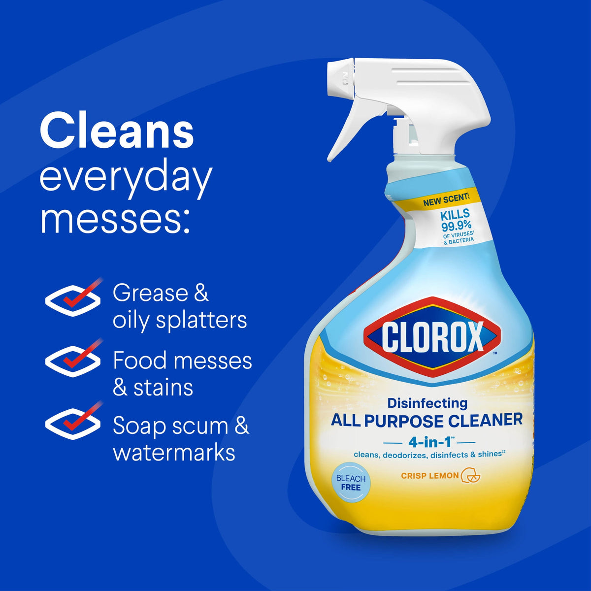 Clorox Disinfecting Bleach-Free All Purpose Cleaner Crisp Lemon 32 fl oz