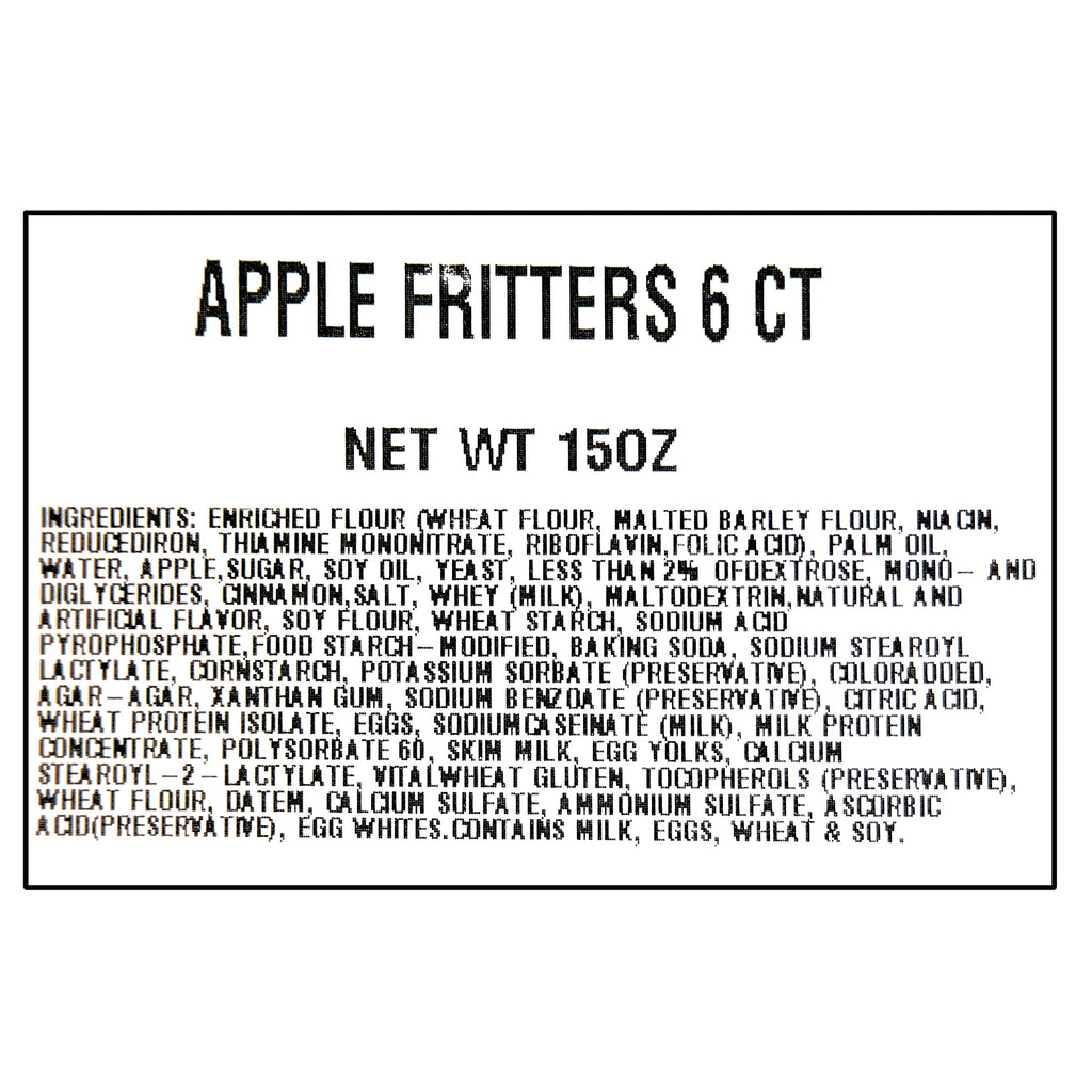 Apple Fritters 15 Oz 6 Count Freshness Guaranteed