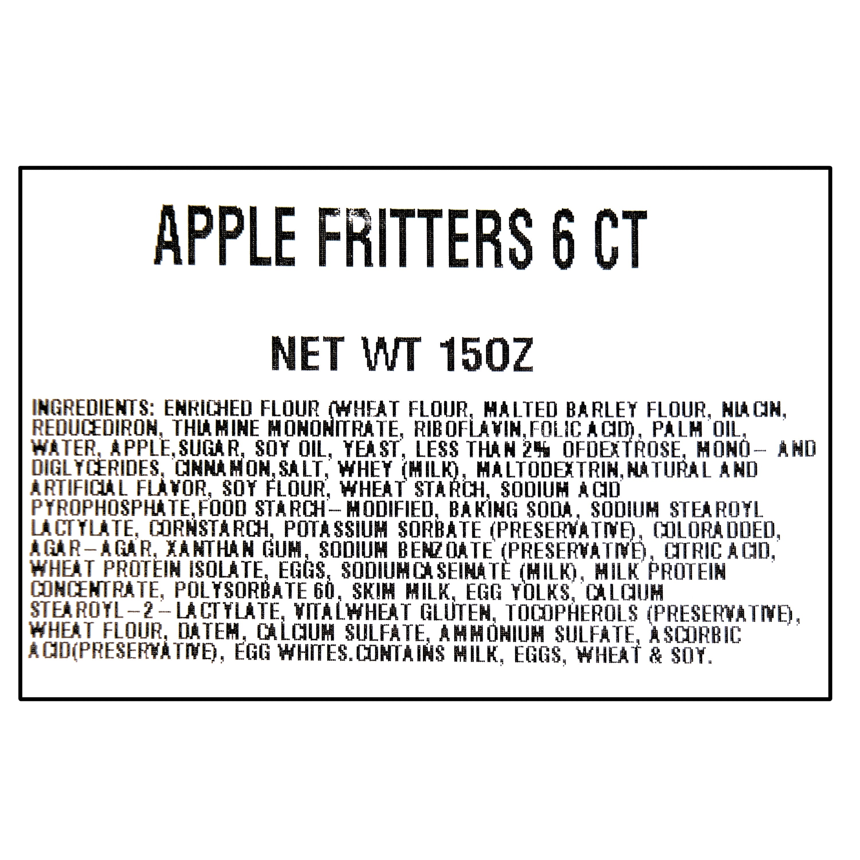Apple Fritters 15 Oz 6 Count Freshness Guaranteed