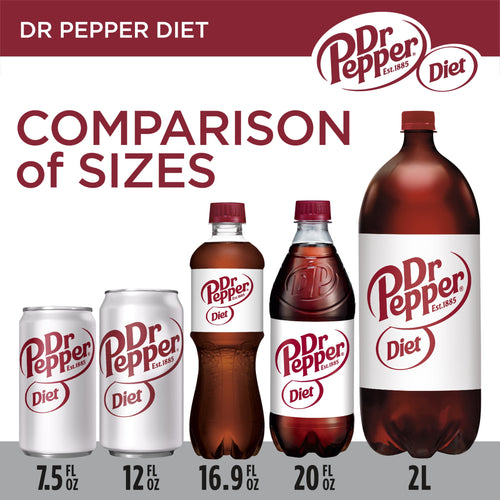 Diet Dr Pepper Soda Pop Cans 12 Fl Oz 12 Pack