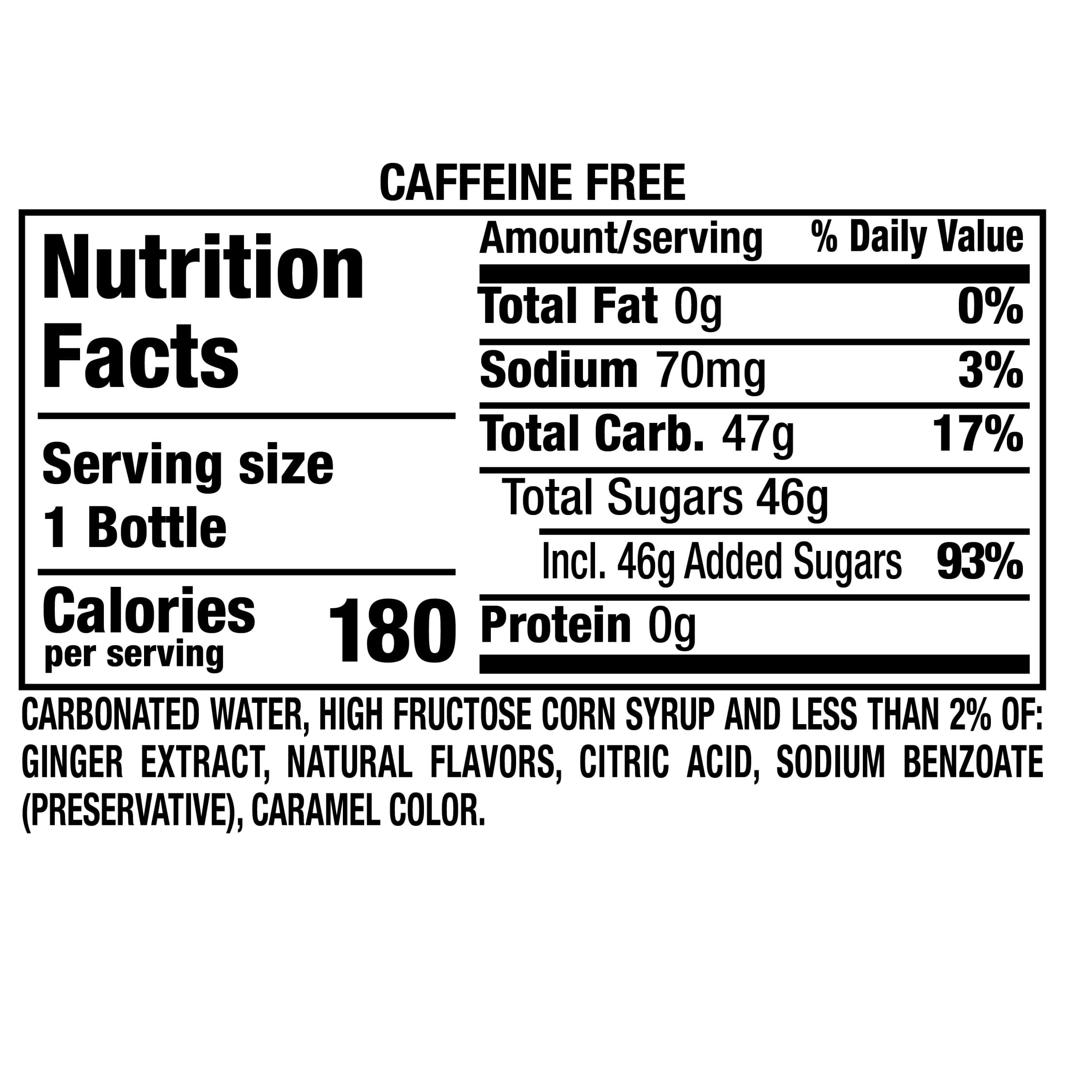 Canada Dry Caffeine Free Ginger Ale Soda Pop Bottles 16.9 Fl Oz 6 Pack