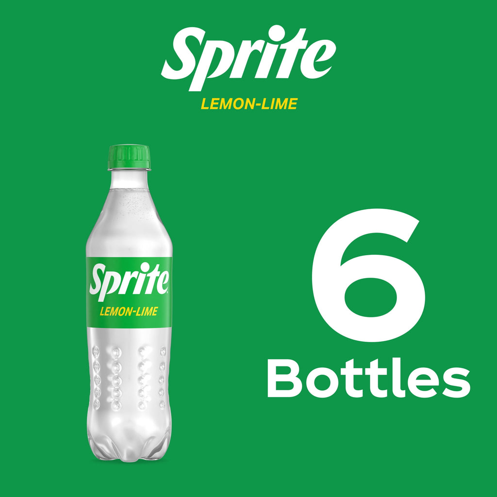 Sprite Lemon-Lime Caffeine Free Soda Pop Bottles 16.9 Fl Oz 6 Pack