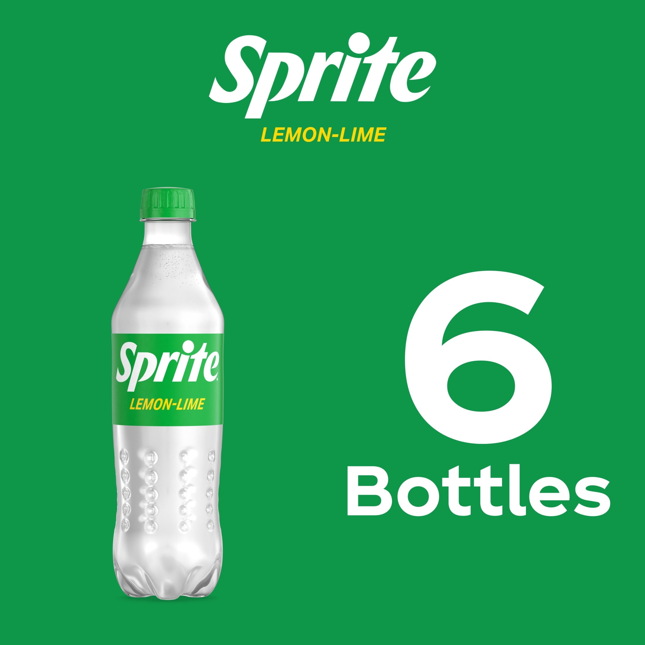 Sprite Lemon-Lime Caffeine Free Soda Pop Bottles 16.9 Fl Oz 6 Pack