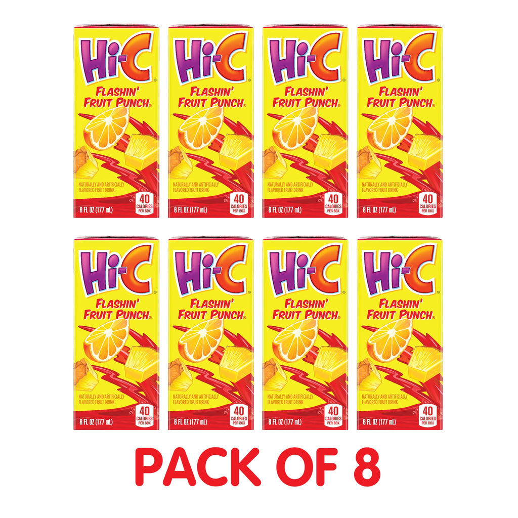Hi-C Flashin' Fruit Punch Juice Drink 6 fl oz 8 Pack