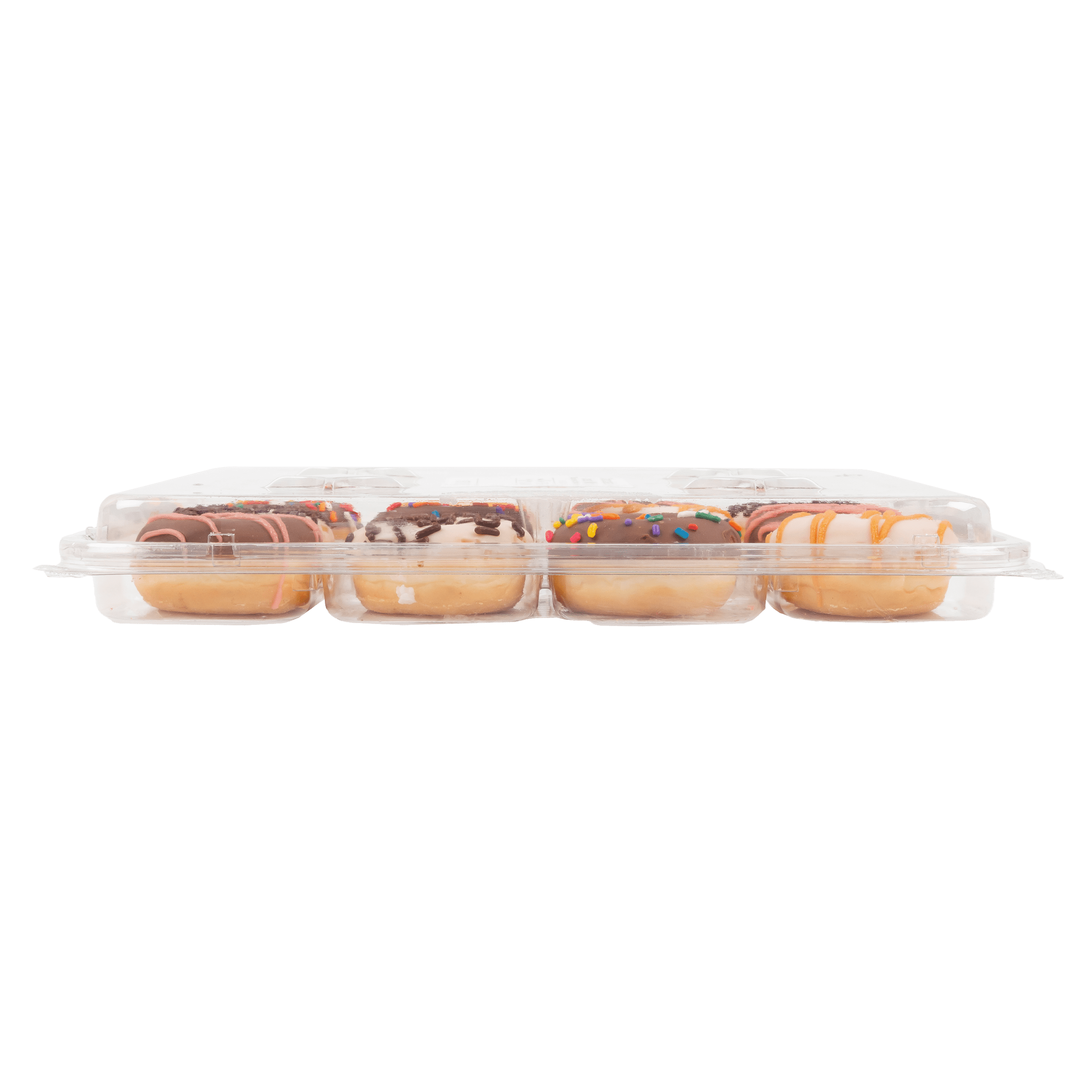 Vanilla and Chocolate Iced Mini Donuts 8 Oz 12 Count Freshness Guaranteed