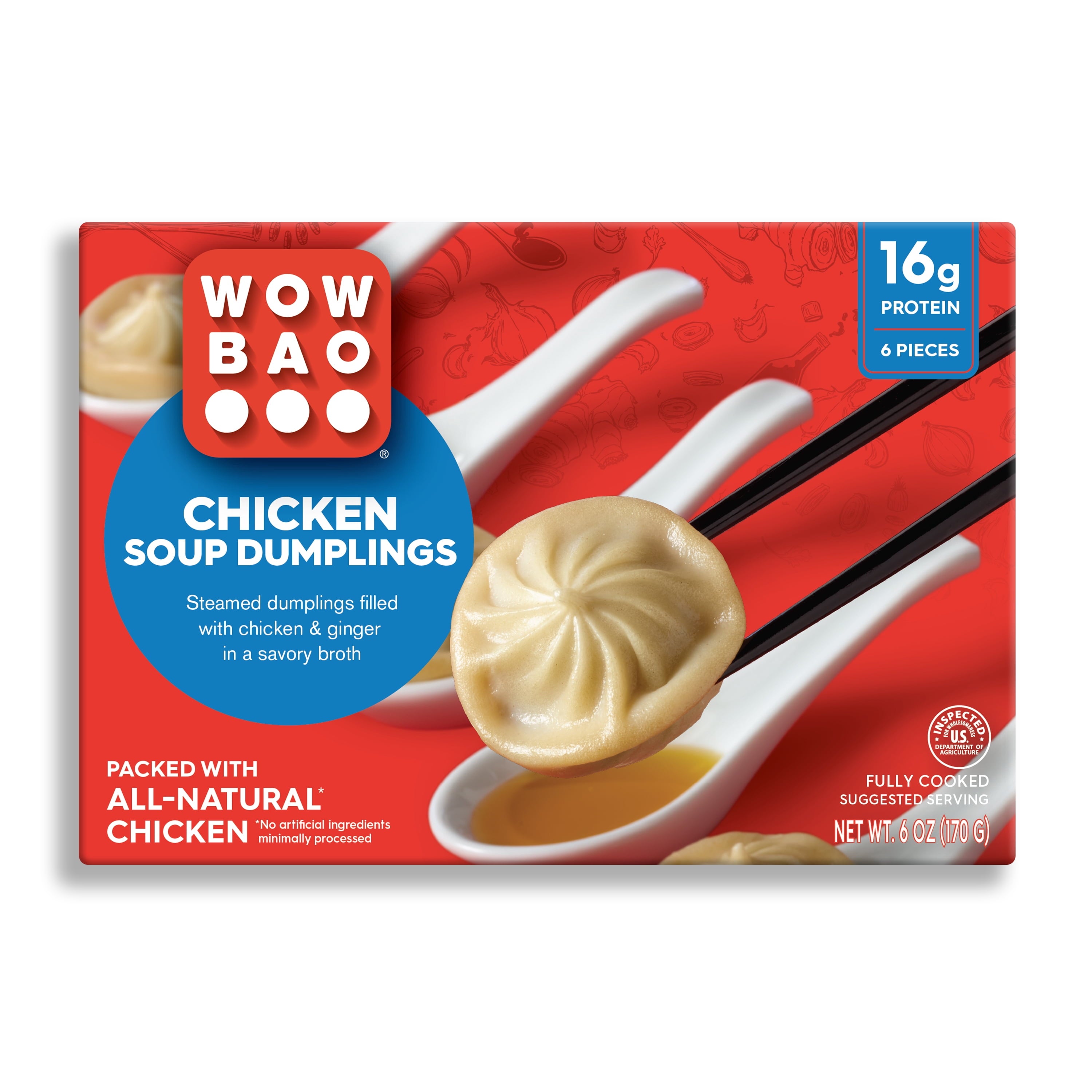Wow Bao Chicken Soup Dumplings 6 Pieces Frozen 6 Oz