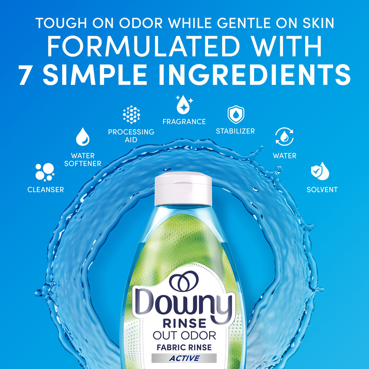 Downy Rinse Out Odor Laundry Rinse Active Fresh Scent 48 fl oz