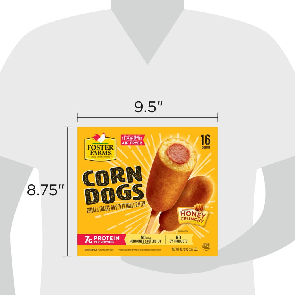 Foster Farms Honey Crunchy Corn Dogs Frozen 42.72 Oz 16 Count