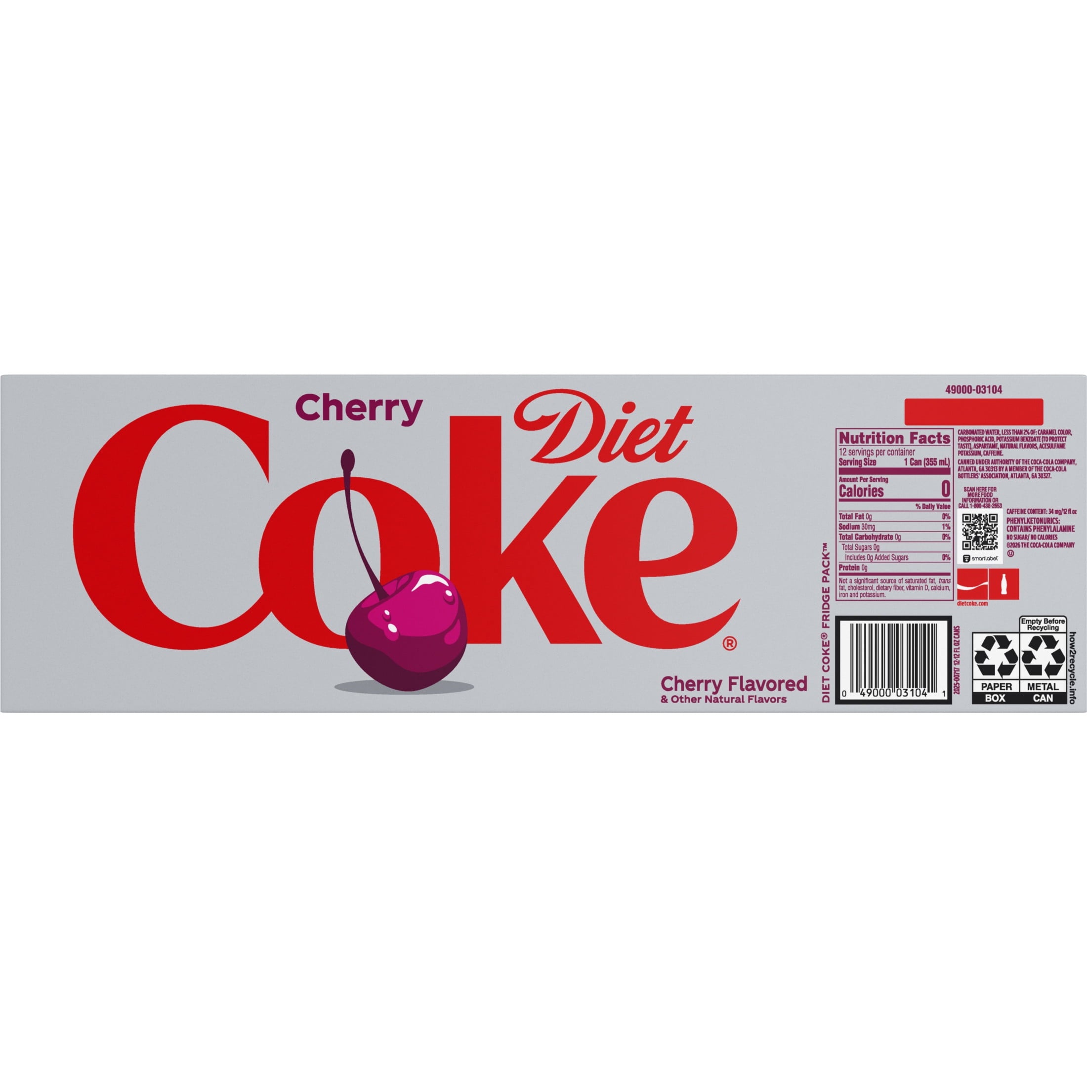 Diet Cherry Soda Pop Cans 12 Fl Oz 12 Pack Diet Coke