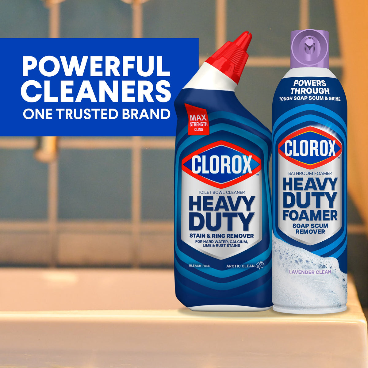 Clorox Heavy Duty Toilet Bowl Cleaner Stain Remover Arctic Clean 24 fl oz 2 Pack