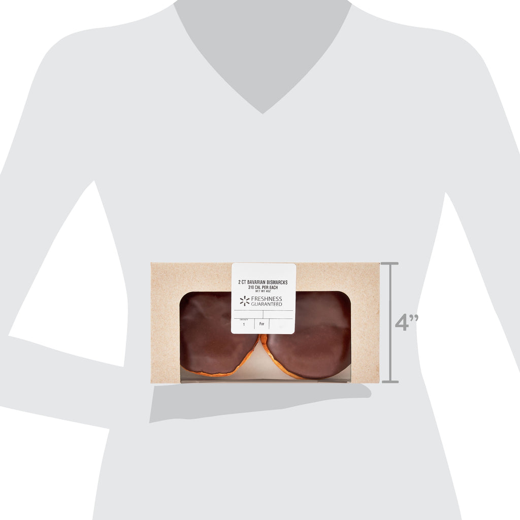 Bavarian Creme Filled Bismarck Donuts 4 Oz 2 Count Freshness Guaranteed
