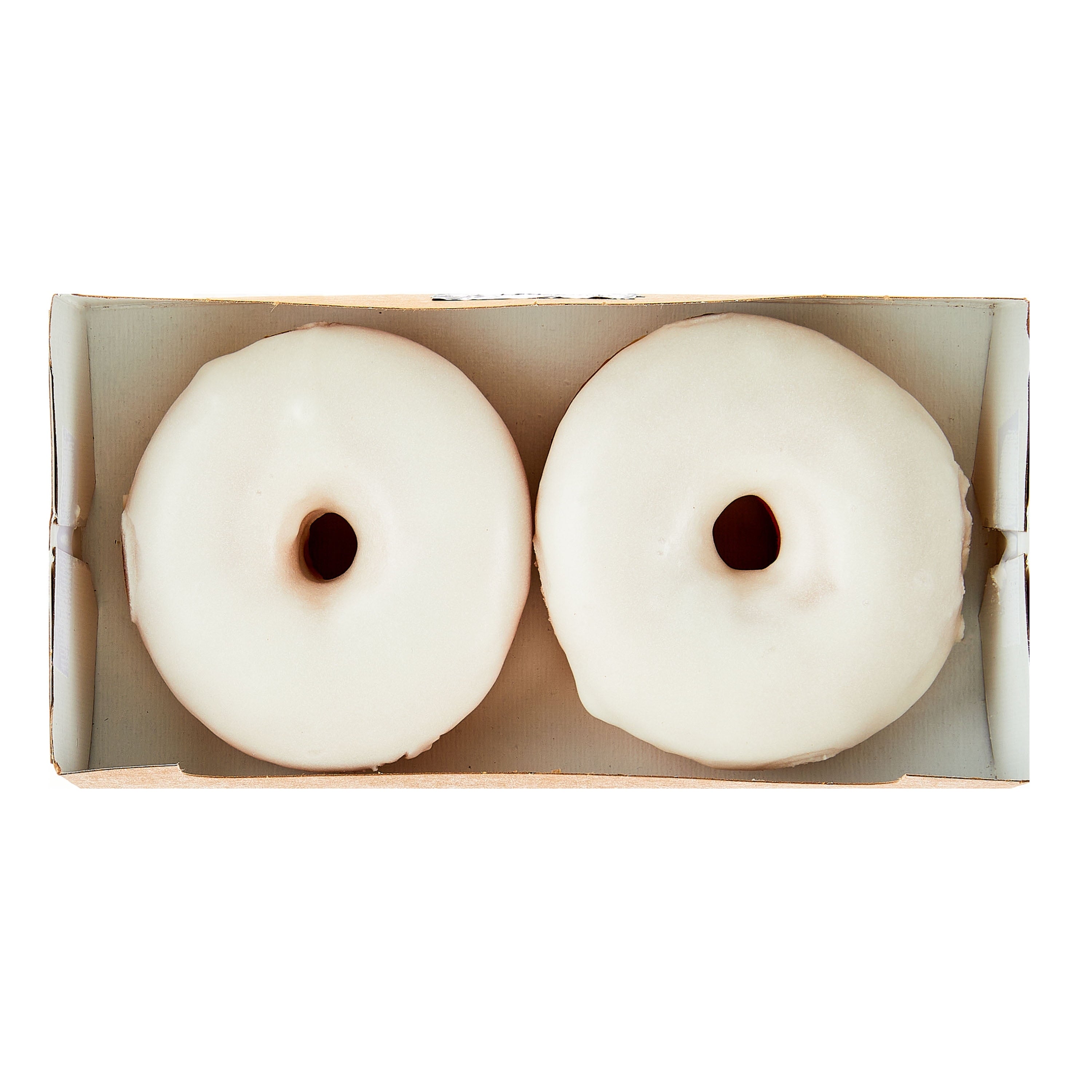 Regular Vanilla Iced Donuts 4 Oz 2 Count Freshness Guaranteed