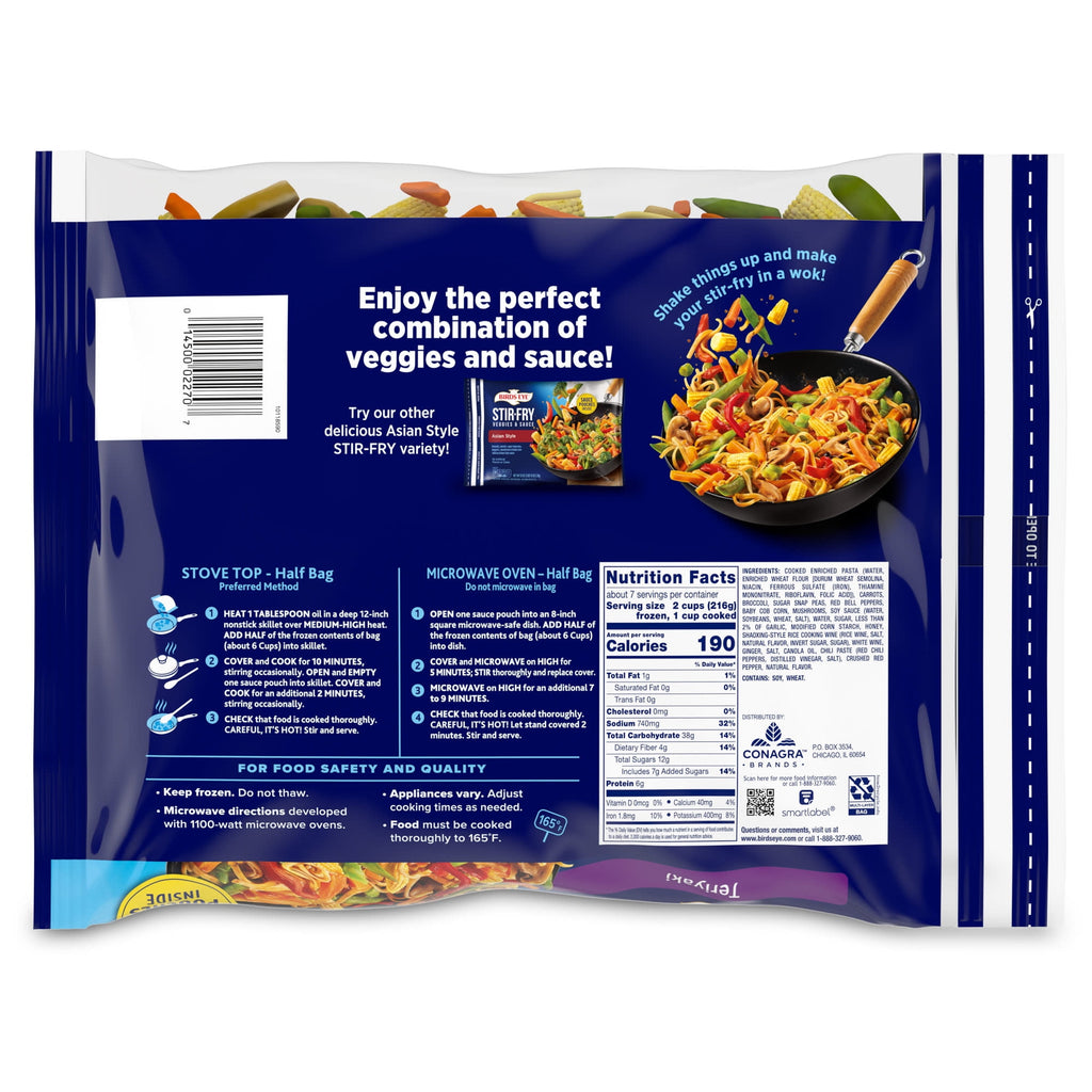 Birds Eye Teriyaki Frozen Stir Fry Veggies and Sauce 52.2 Oz