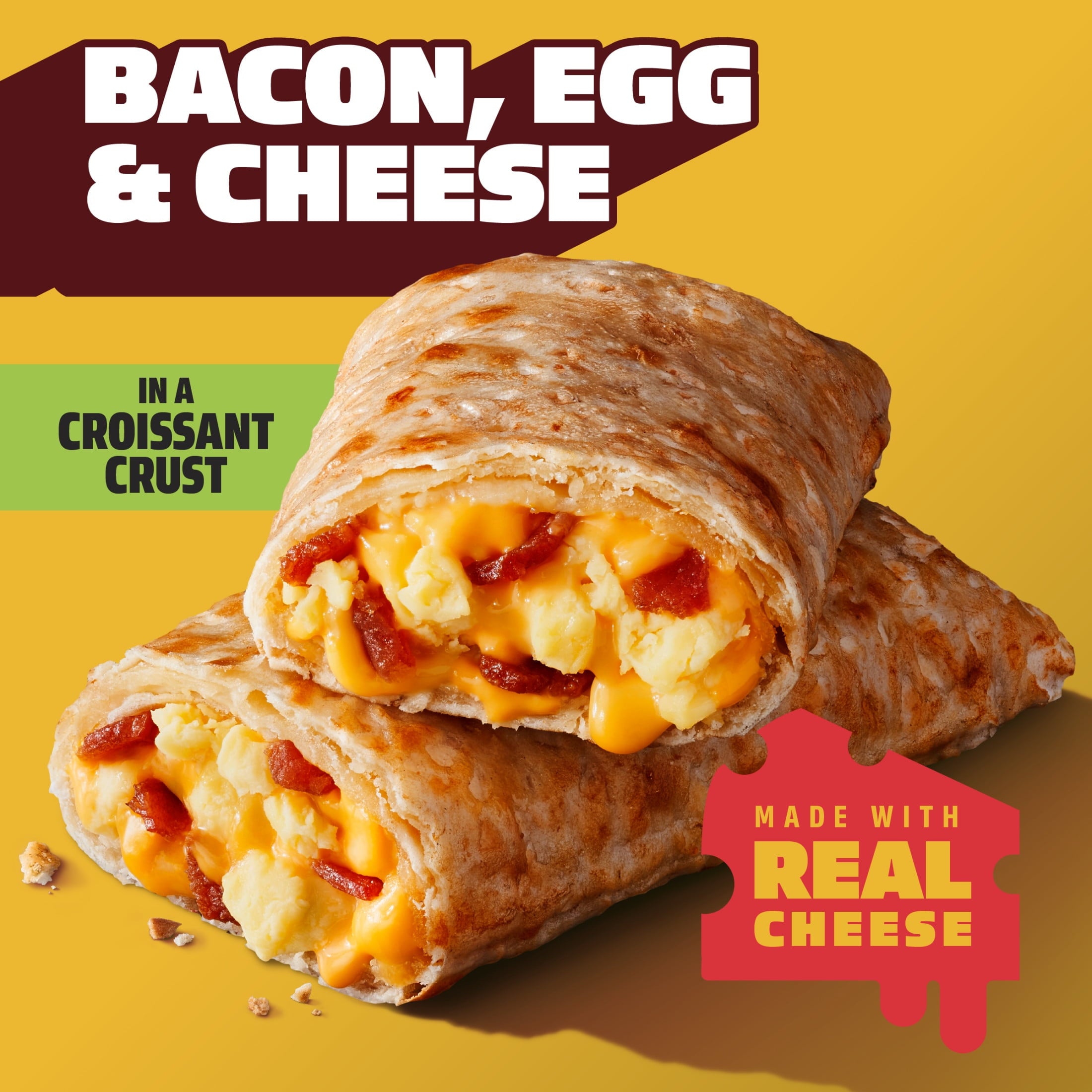 Hot Pockets Bacon Egg and Cheese Croissant Crust Breakfast Sandwich Frozen 17 Oz 4 Count