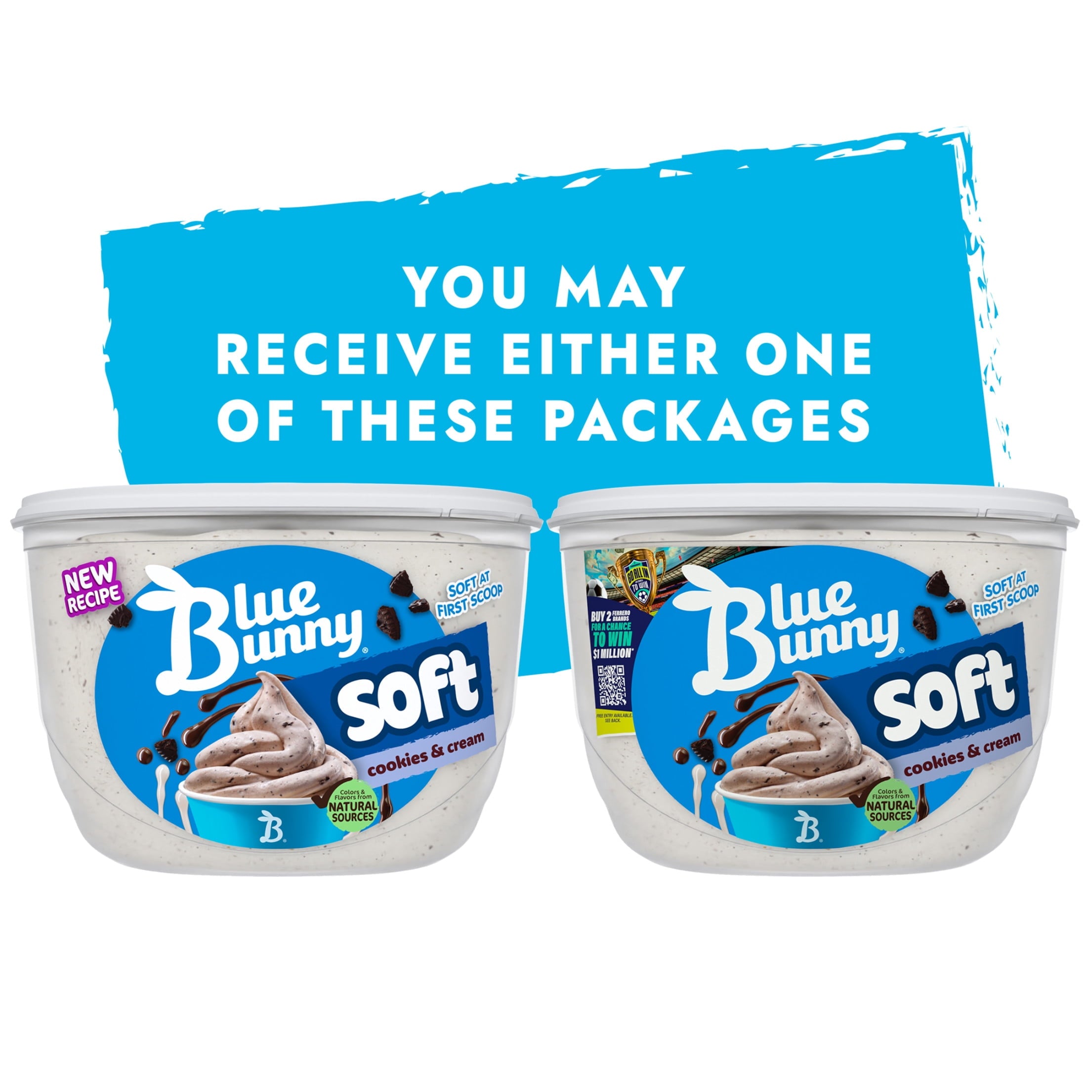 Blue Bunny Soft Cookies & Cream Frozen Dairy Dessert 46 Fl Oz