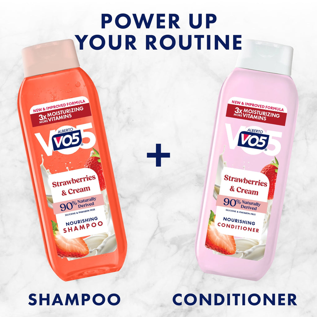 Alberto VO5 Strawberries & Cream Nourishing Shampoo with Soy Milk Paraben Free Vitamin-Enriched Formula 16.9 fl oz