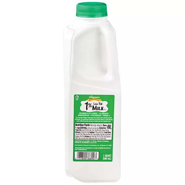 Wegmans 1% Low Fat Milk
1 quart