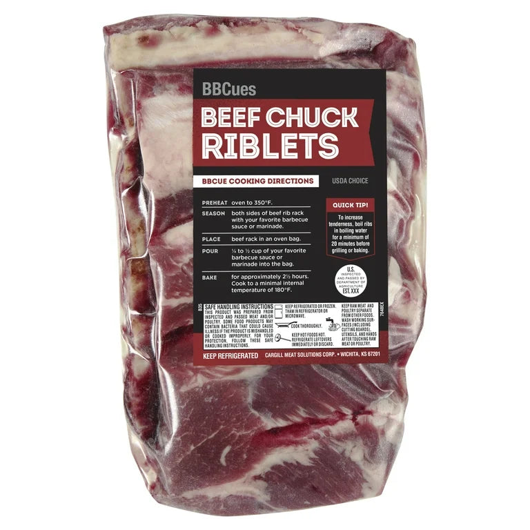 Beef Chuck Riblets, Fresh, 1.6-4.5 lb