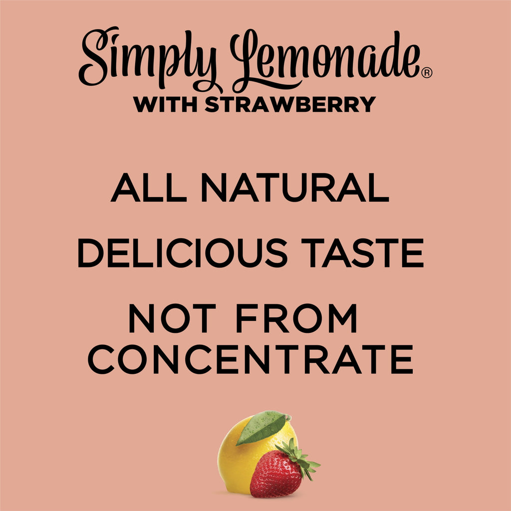 Simply Lemonade with Strawberry Juice Drink 52 fl oz Bottle