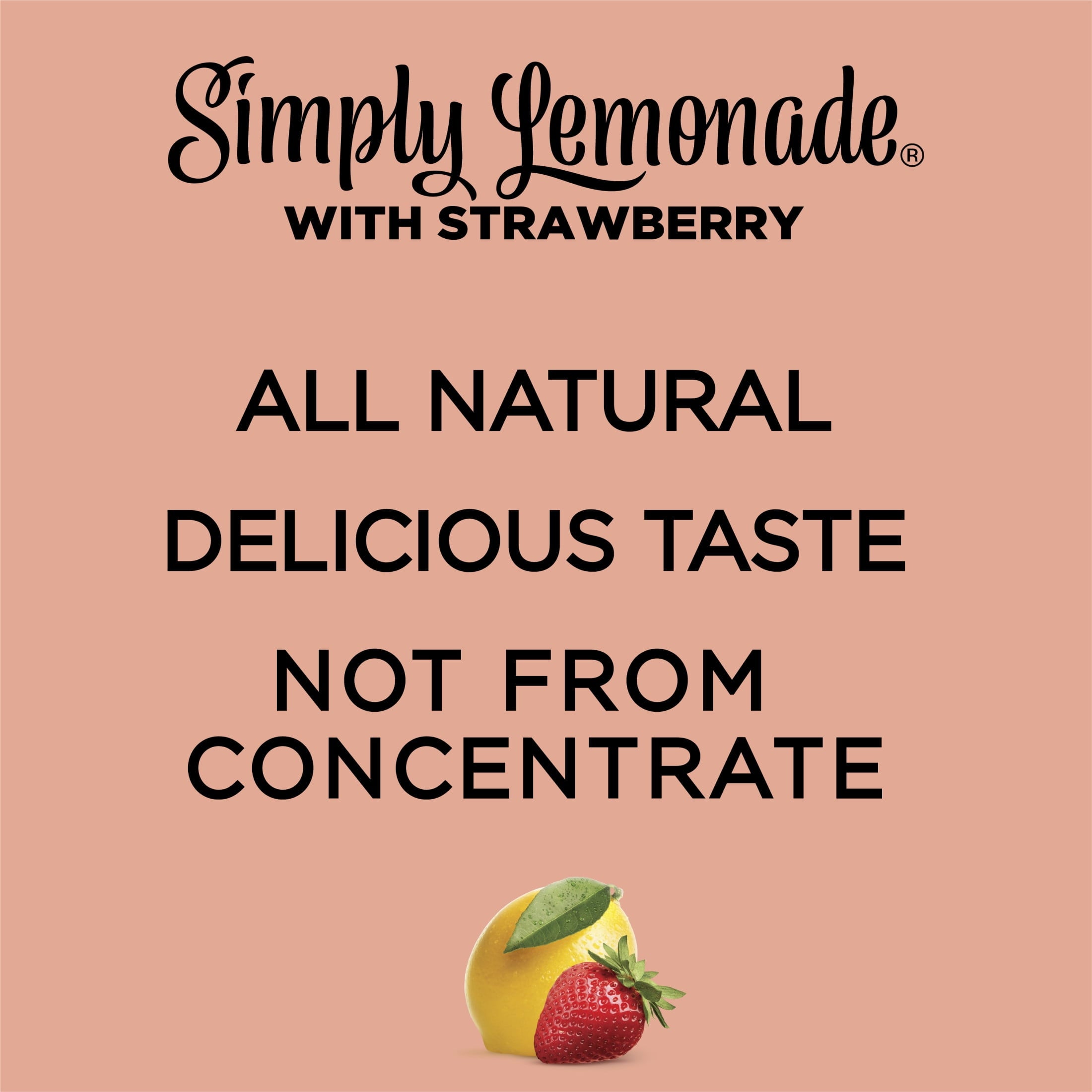 Simply Lemonade with Strawberry Juice Drink 52 fl oz Bottle