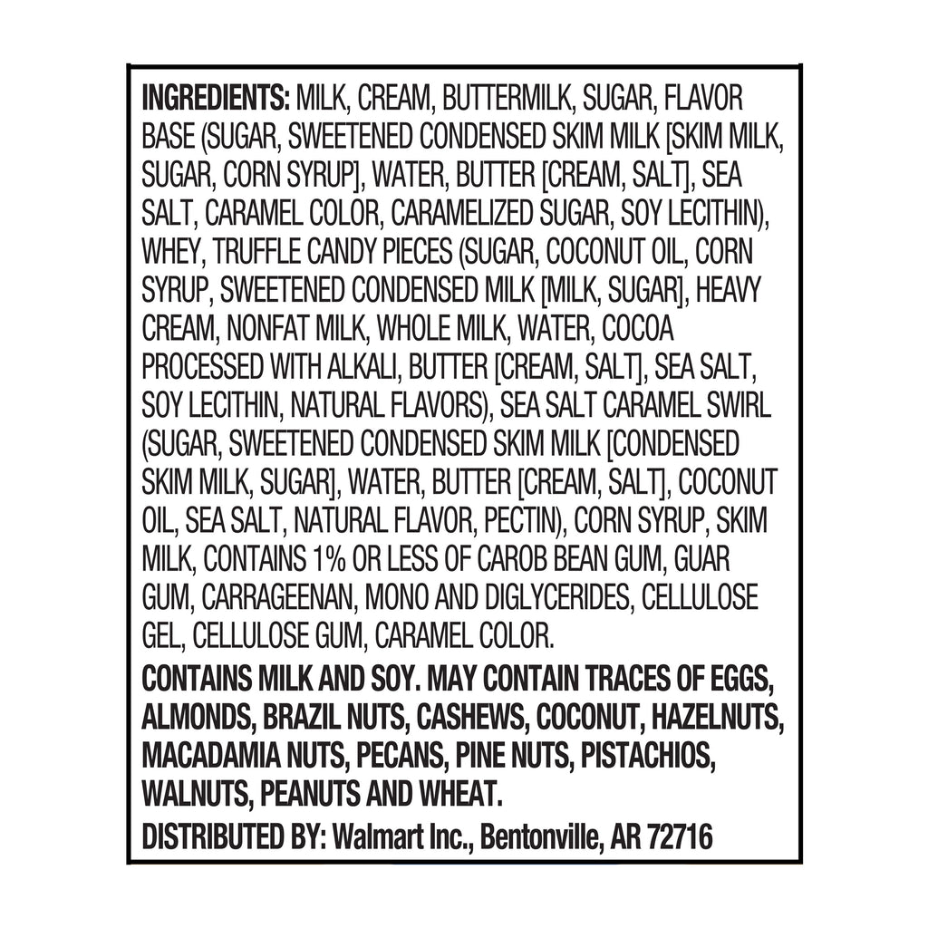 Great Value Sea Salt Caramel Ice Cream 48 Fl Oz