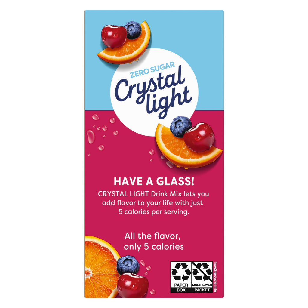 Crystal Light Sugar-Free Fruit Punch Drink Mix Packets 0.09 oz 10 Count