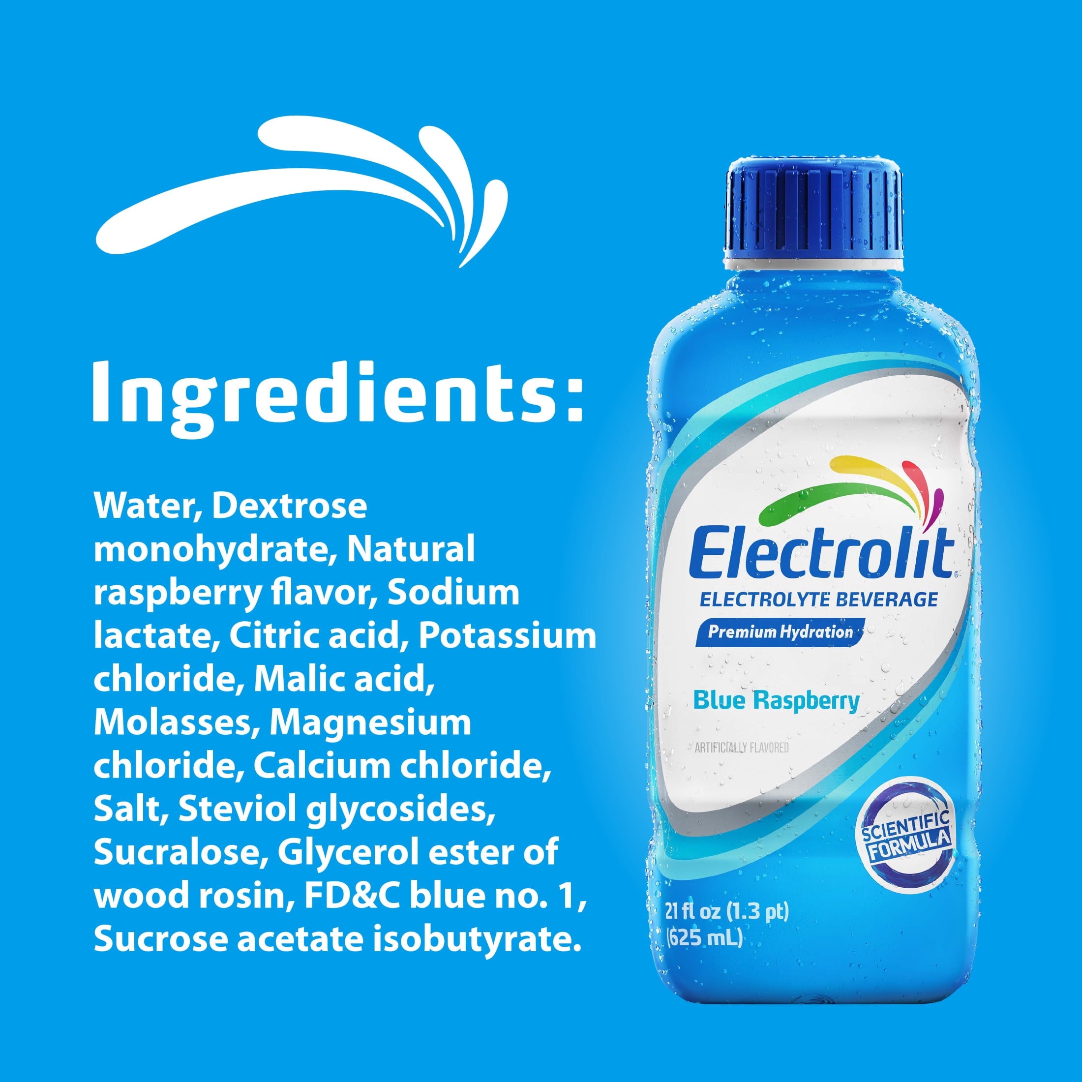 Electrolit Blue Raspberry Electrolyte Hydration Beverage 21 fl oz