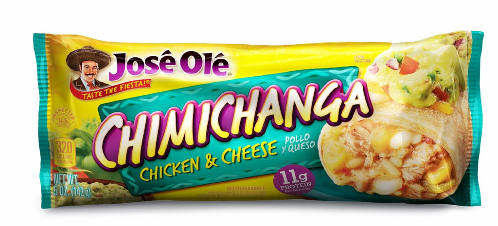 Jose Ole Chicken & Cheese Chimichanga Frozen Mexican Food 5 Oz