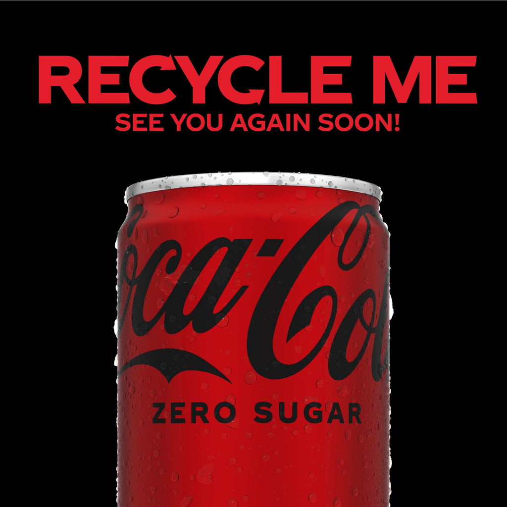 Zero Sugar Soda Pop Fridge Pack Mini Cans 7.5 Fl Oz 10 Pack Coca-Cola