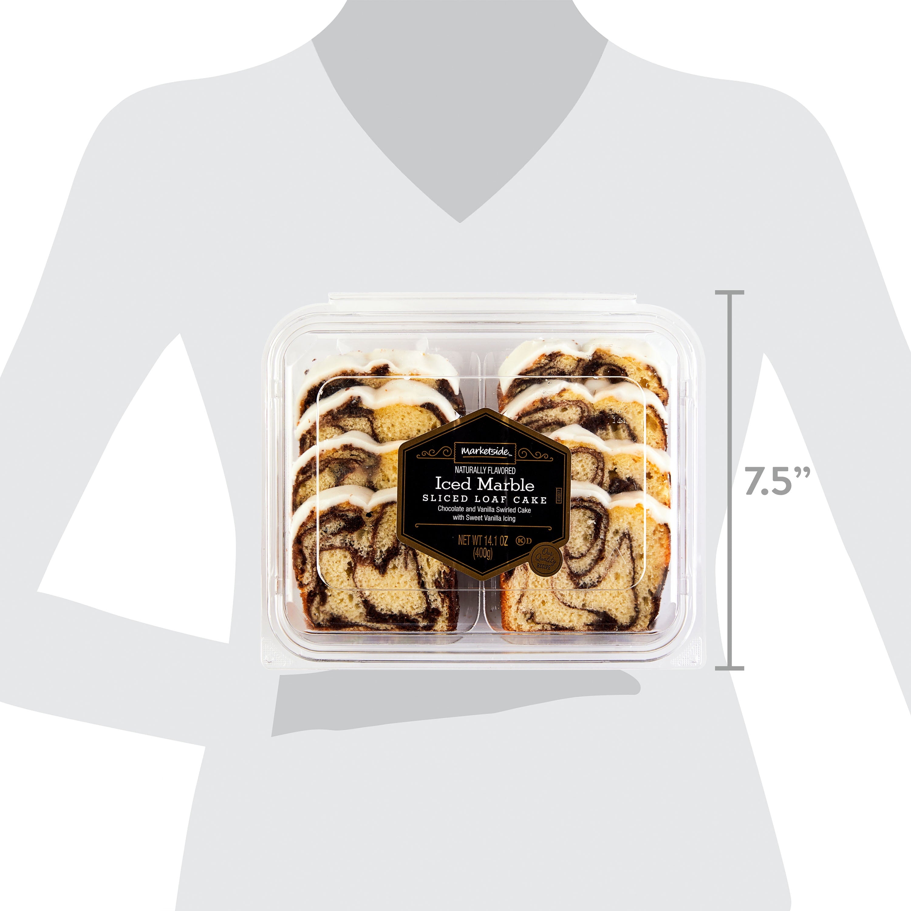 Iced Marble Sliced Loaf Cake 14.1 Oz 8 Count Marketside