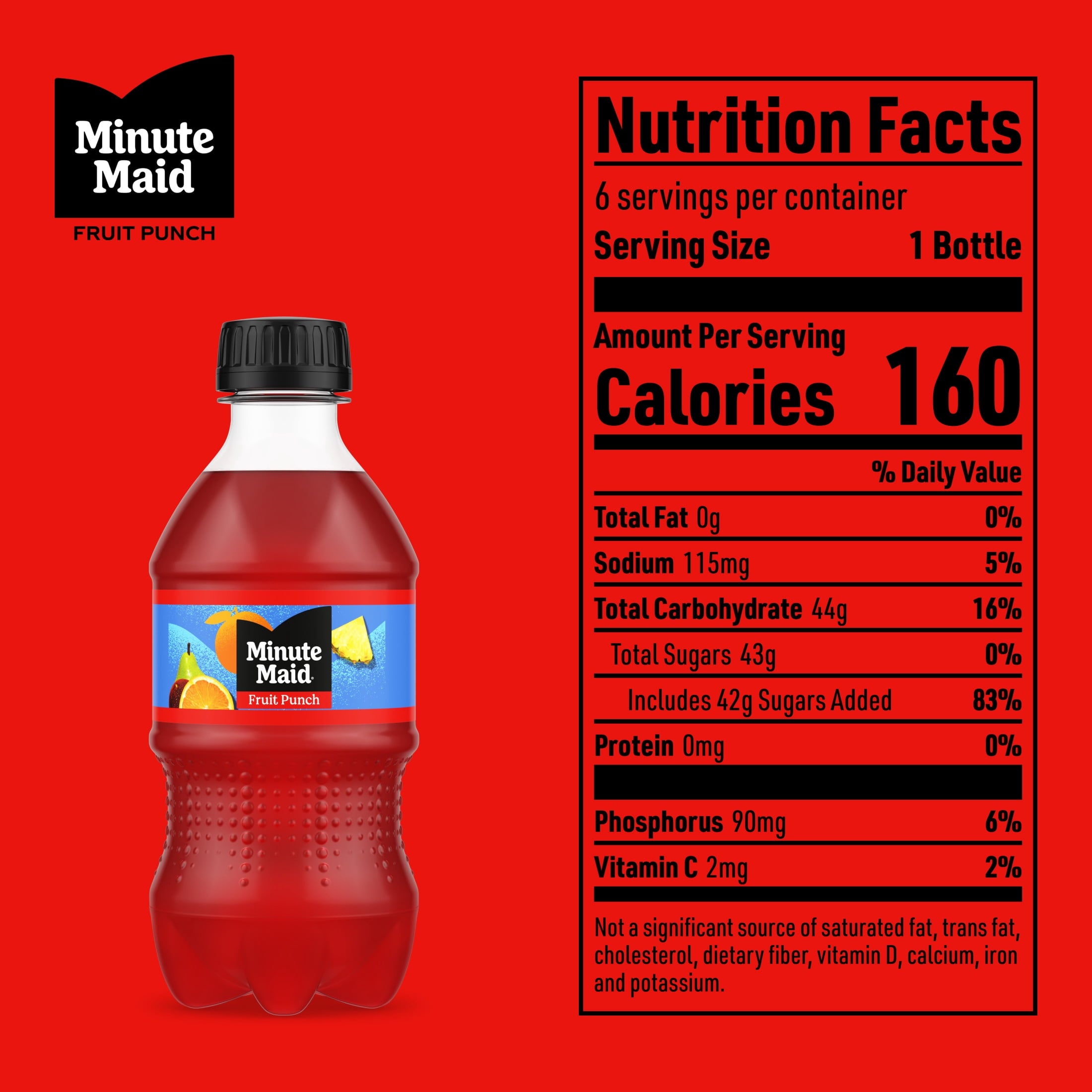 Minute Maid Fruit Punch Juice Drink 12 fl oz 6 Pack