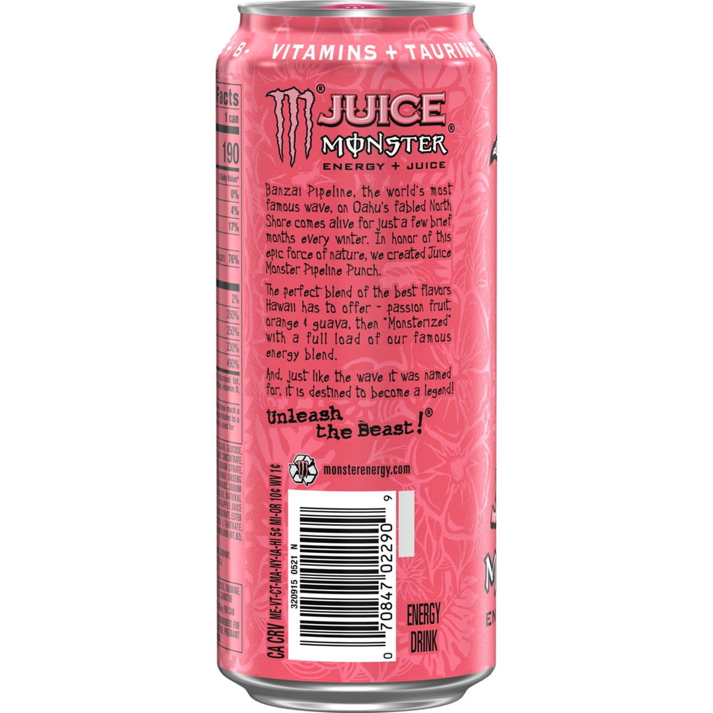 Monster Energy Juice Pipeline Punch Energy Drink 16 fl oz Single Can