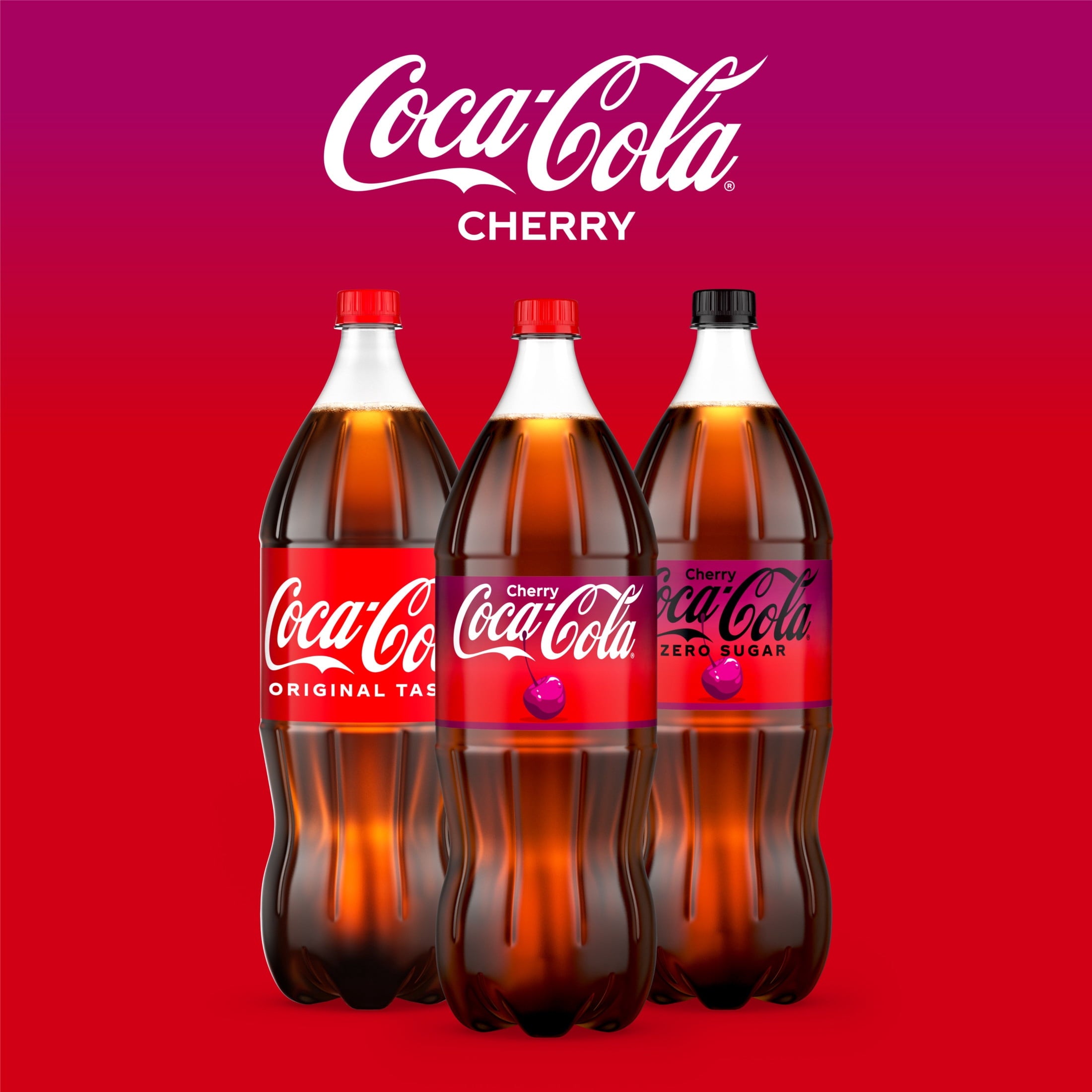 Cherry Soda Pop Bottle 2 Liters Coca-Cola